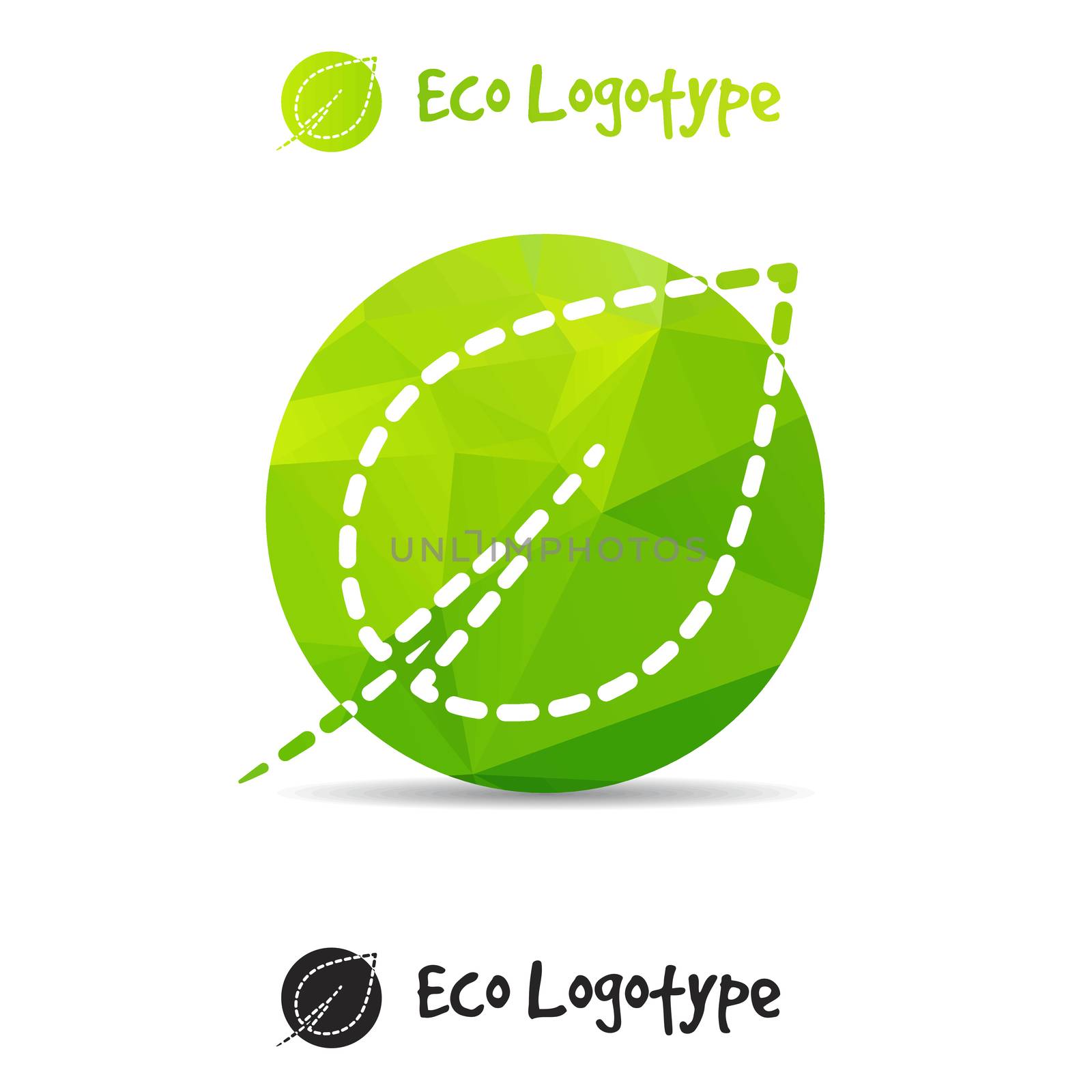Vector ecology logo or icon in eps, nature logotype