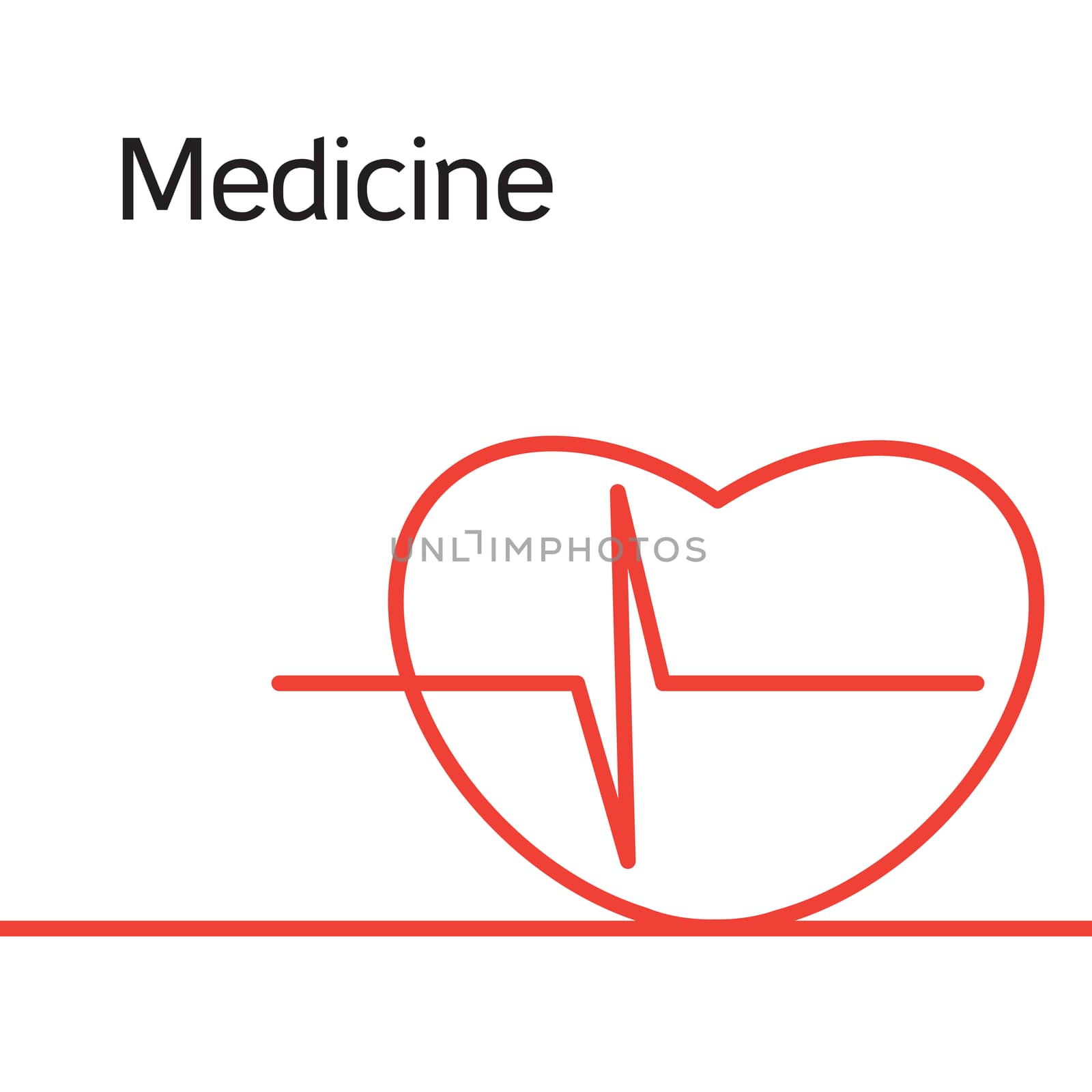 Medicine aid logo. Cardiac rhythm, heart and health icon. Vector