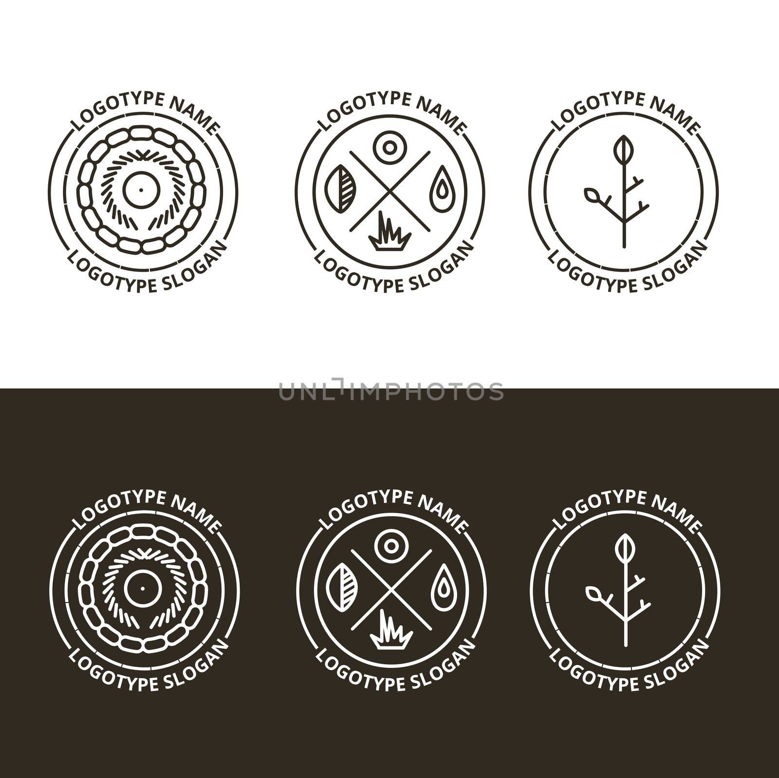 Vector set of nature and travelling logo by barsrsind