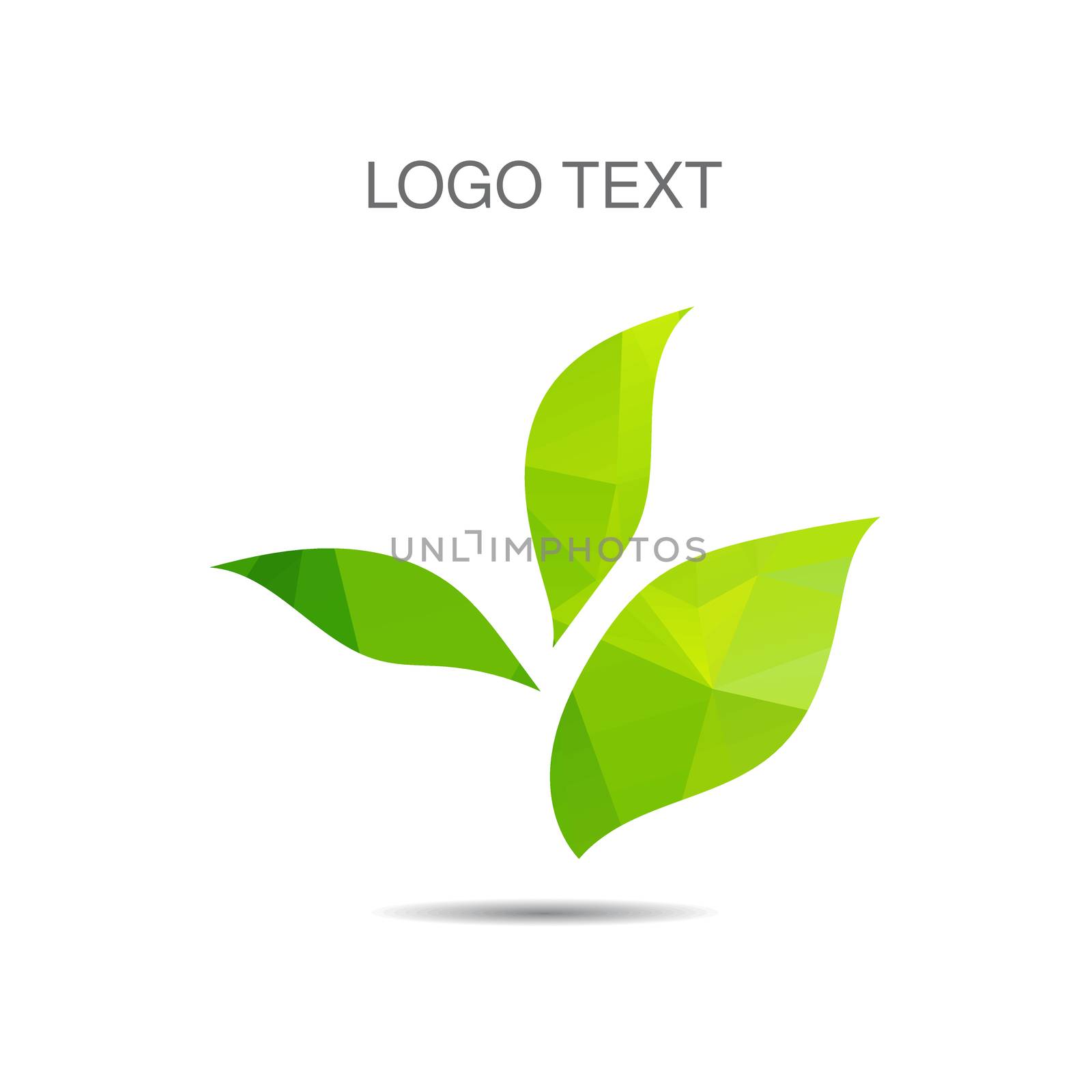 Vector ecology logo or icon in eps, nature logotype