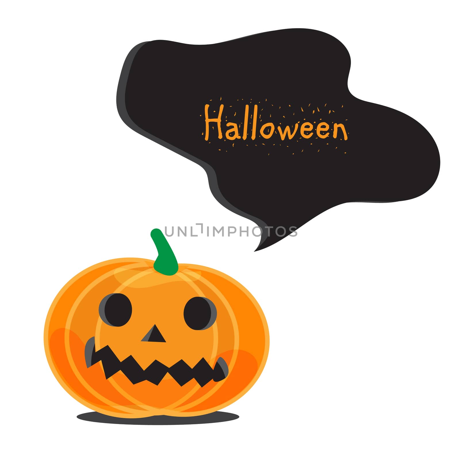 Halloween emotional pumpkins set. Template for banner. Vector
