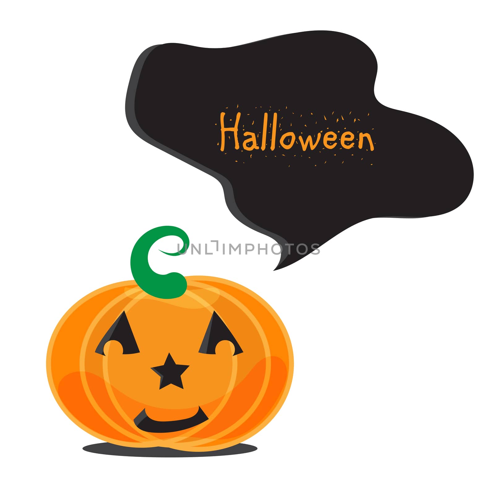 Halloween emotional pumpkins set. Template for banner. Vector