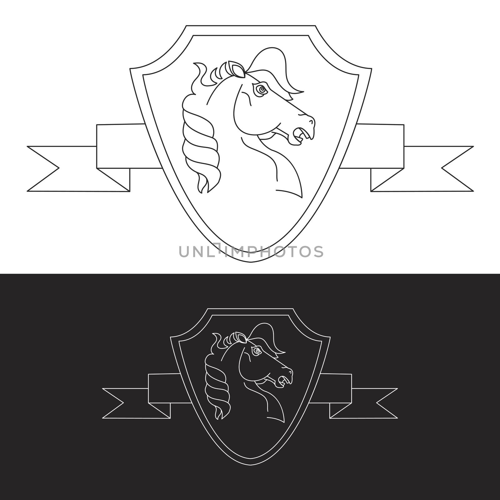 Horse symbol and logo, great power sign