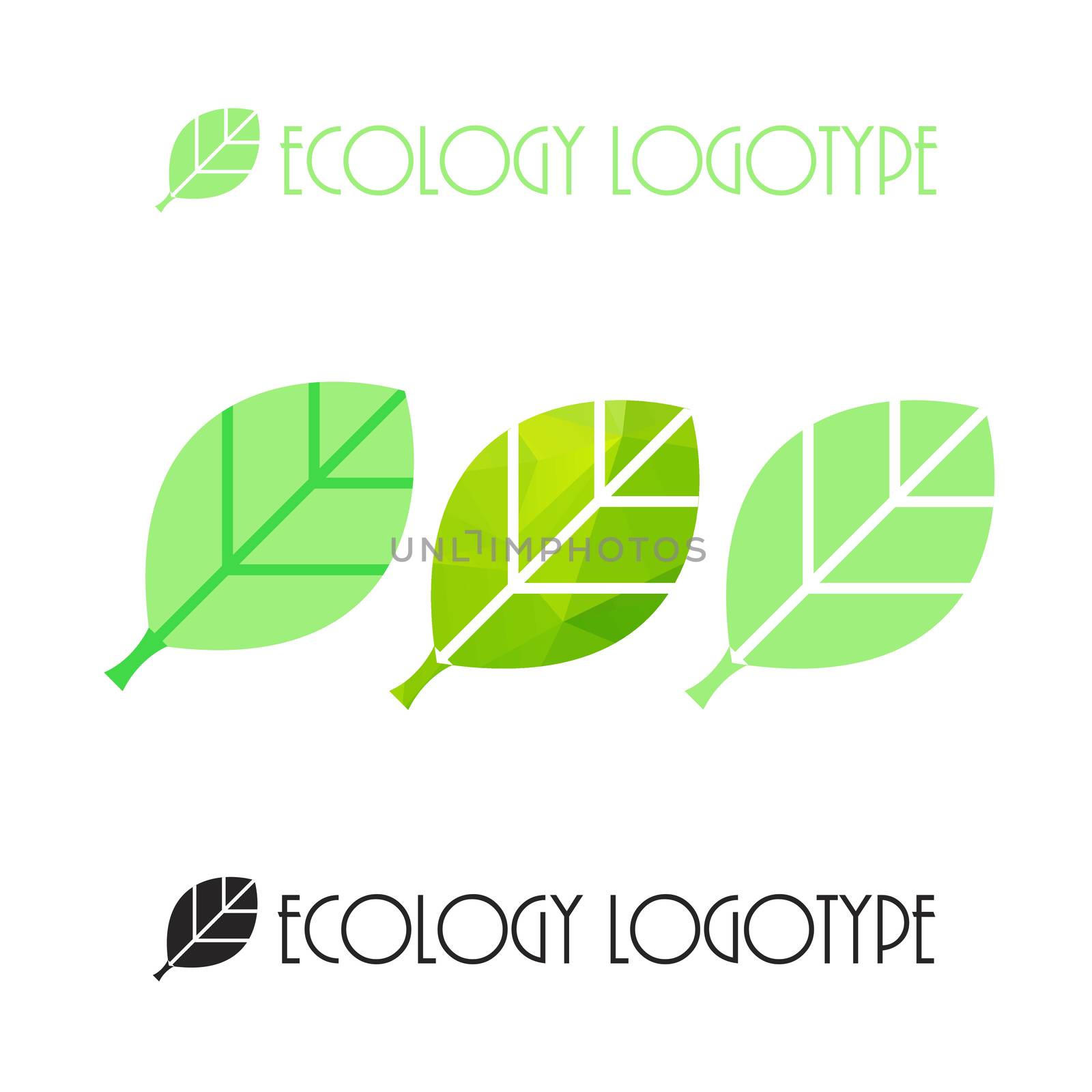 Vector ecology logo or icon in eps, nature logotype