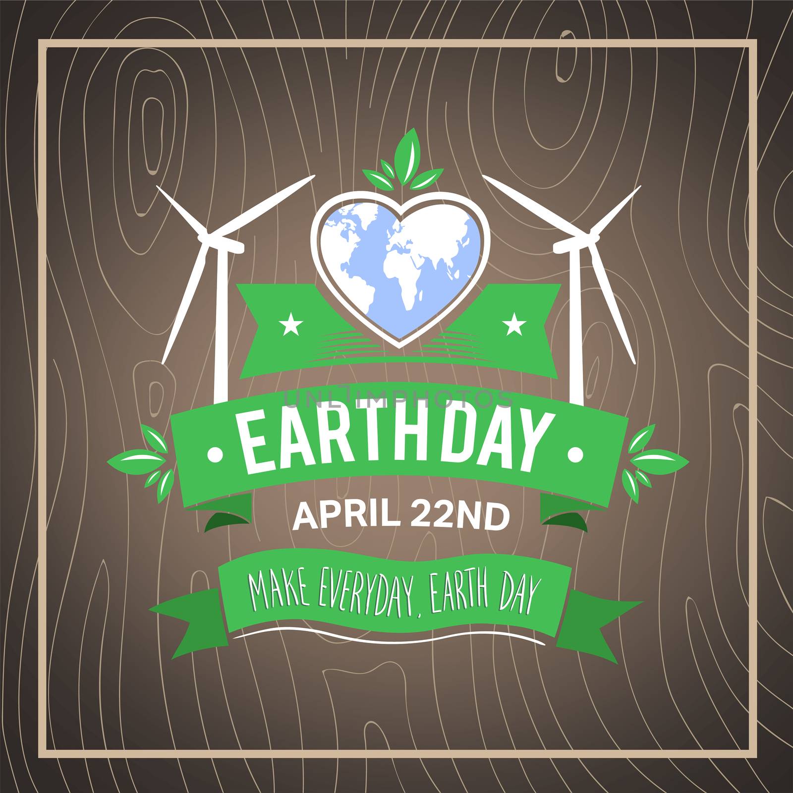 Digitally generated Earth day vector