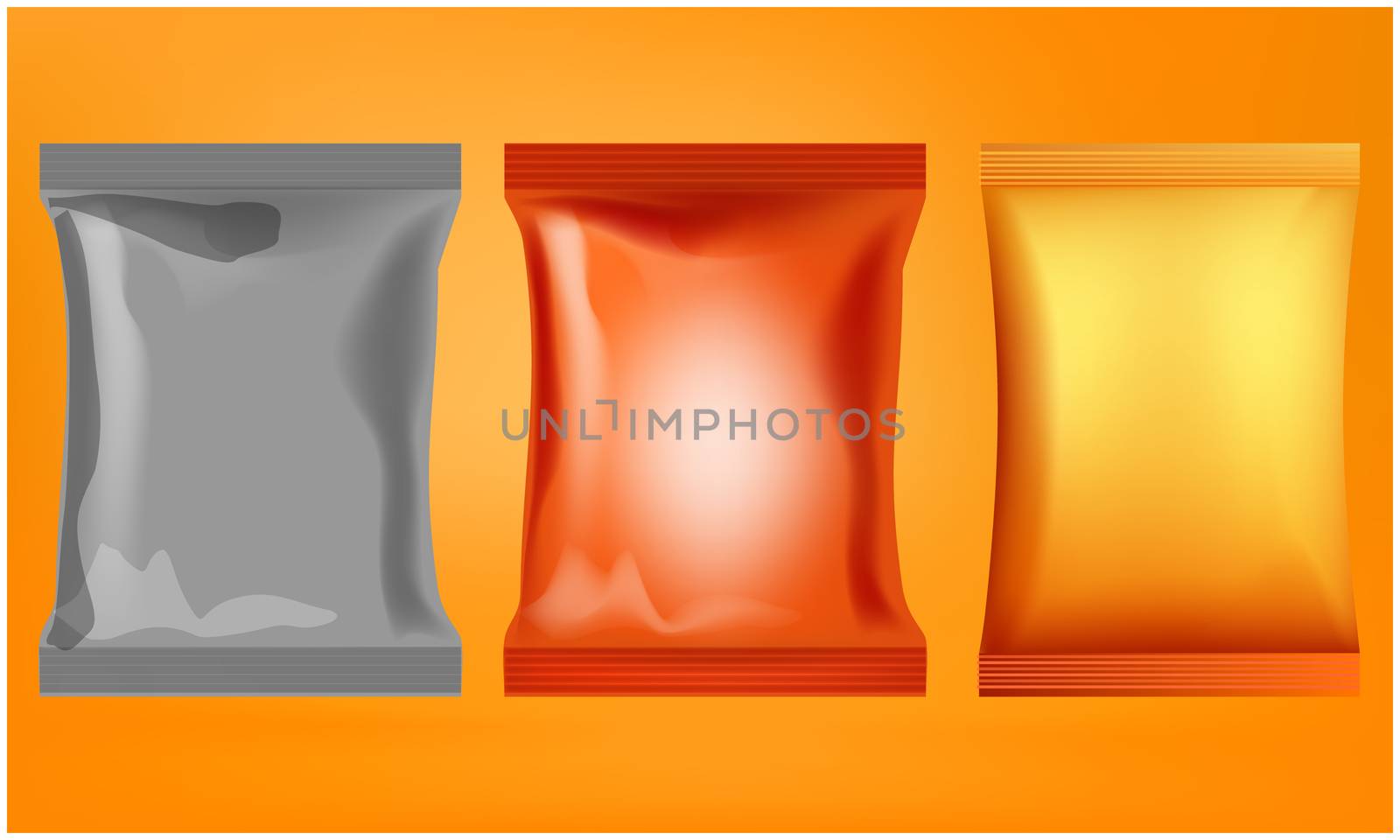 mock up illustration of food pack on abstract background