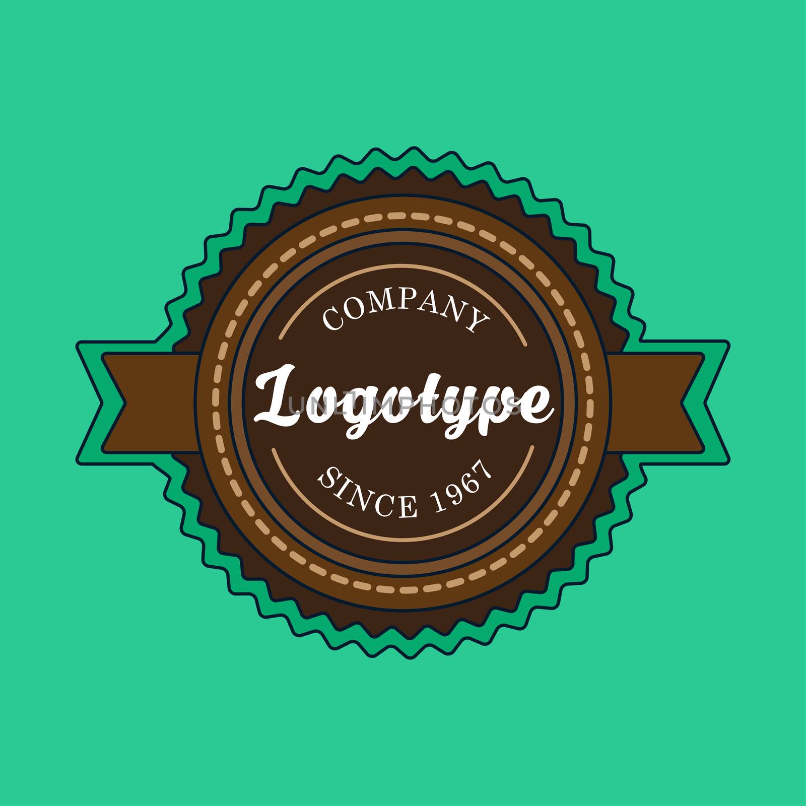 Vintage badge and label template. Design logotype elements. Retro tag emblem. Vector