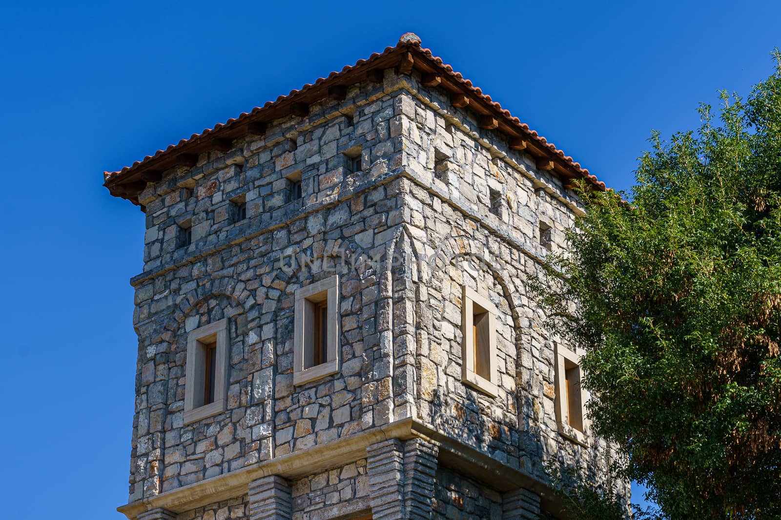 Mediterranean architecture. The stone building of the Tvrdos Monastery in Bosnia.