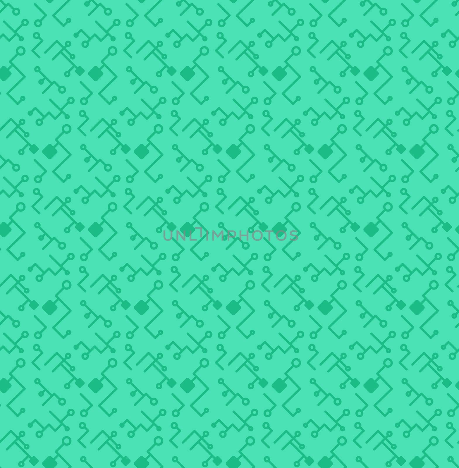 Computer Processor Chip Seamless Pattern for print, cloth, fabric and wrap. High tech wallpaper and background. Computer ornament. Innovation backdrop. Vector
