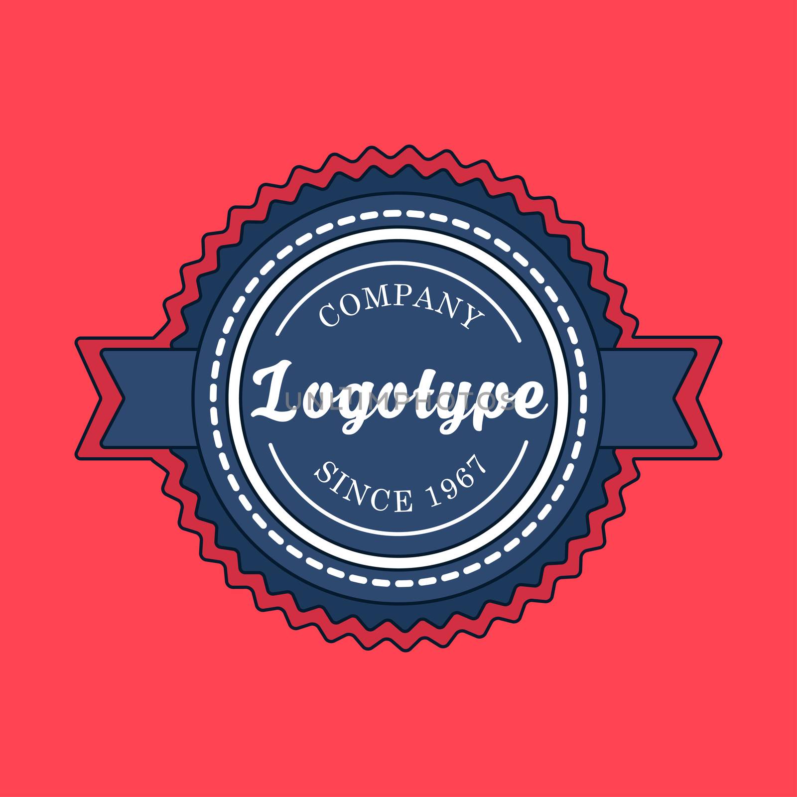 Vintage badge and label template. Design logotype elements. Retro tag emblem. Vector