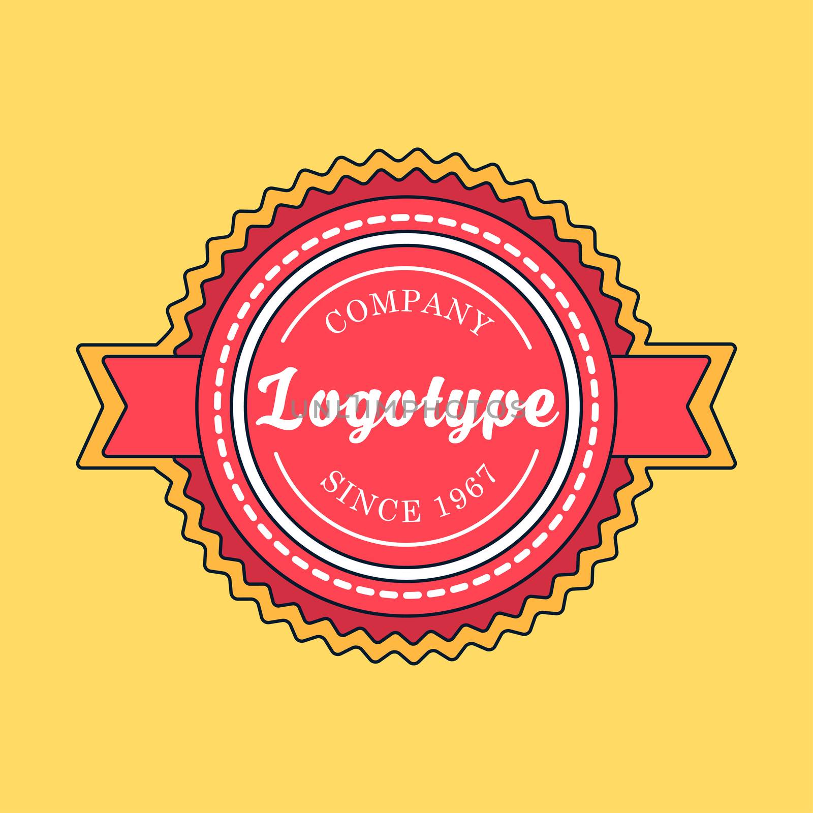Vintage badge and label template. Design logotype elements. Retro tag emblem. Vector