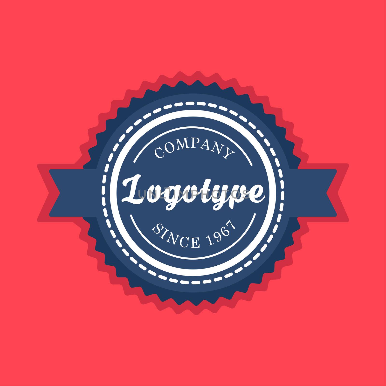 Vintage badge and label template. Design logotype elements. Retro tag emblem. Vector