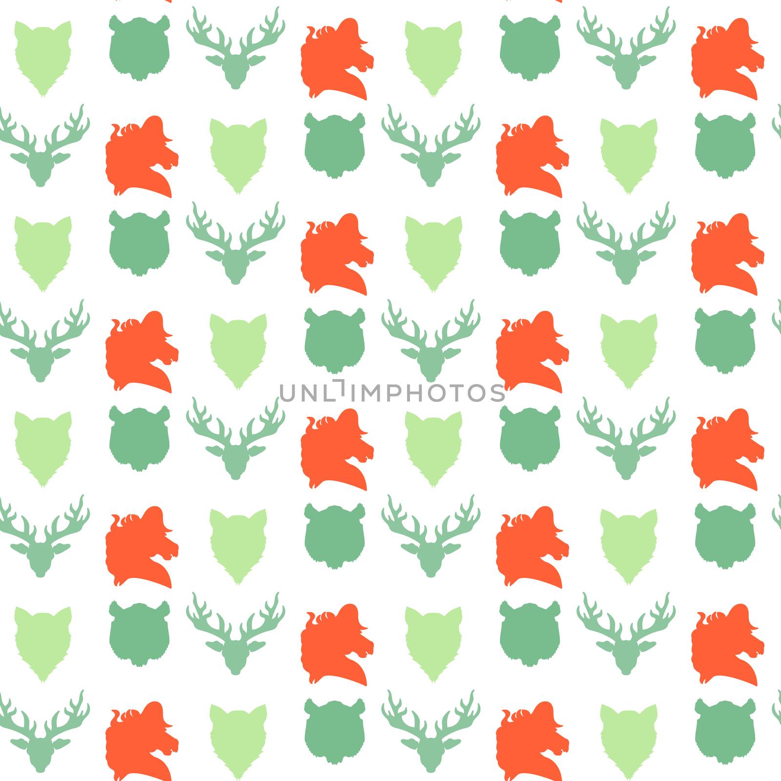 Wildlife seamless pattern by barsrsind