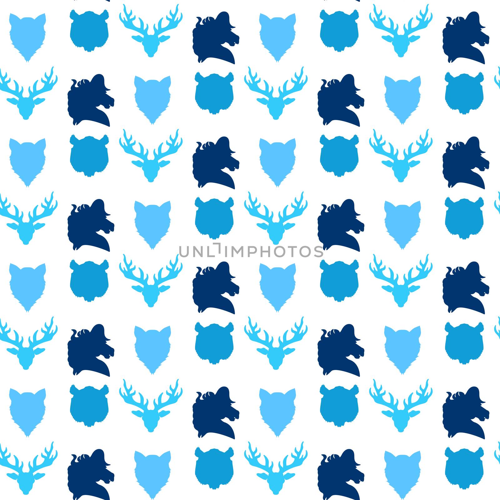 Wildlife seamless pattern by barsrsind