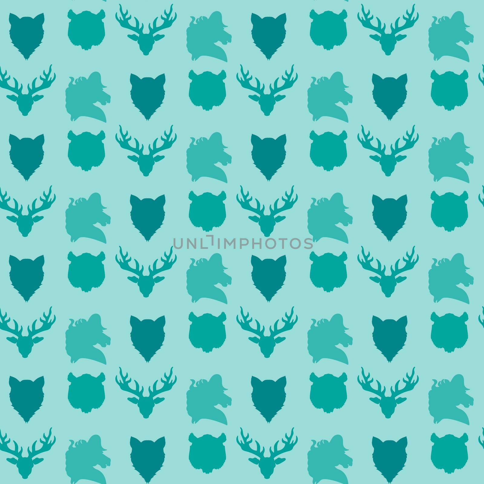 Wildlife seamless pattern by barsrsind