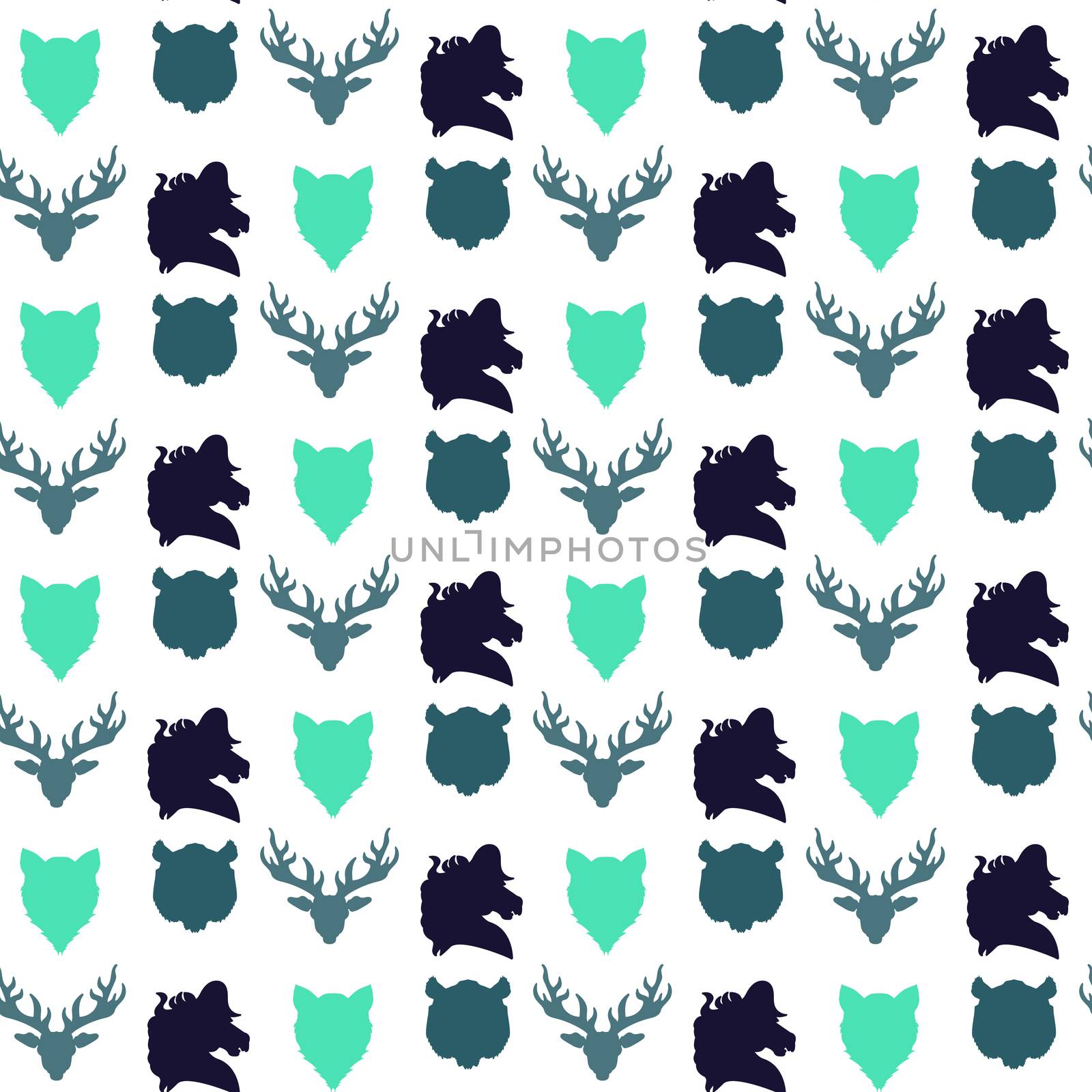 Wildlife seamless pattern by barsrsind