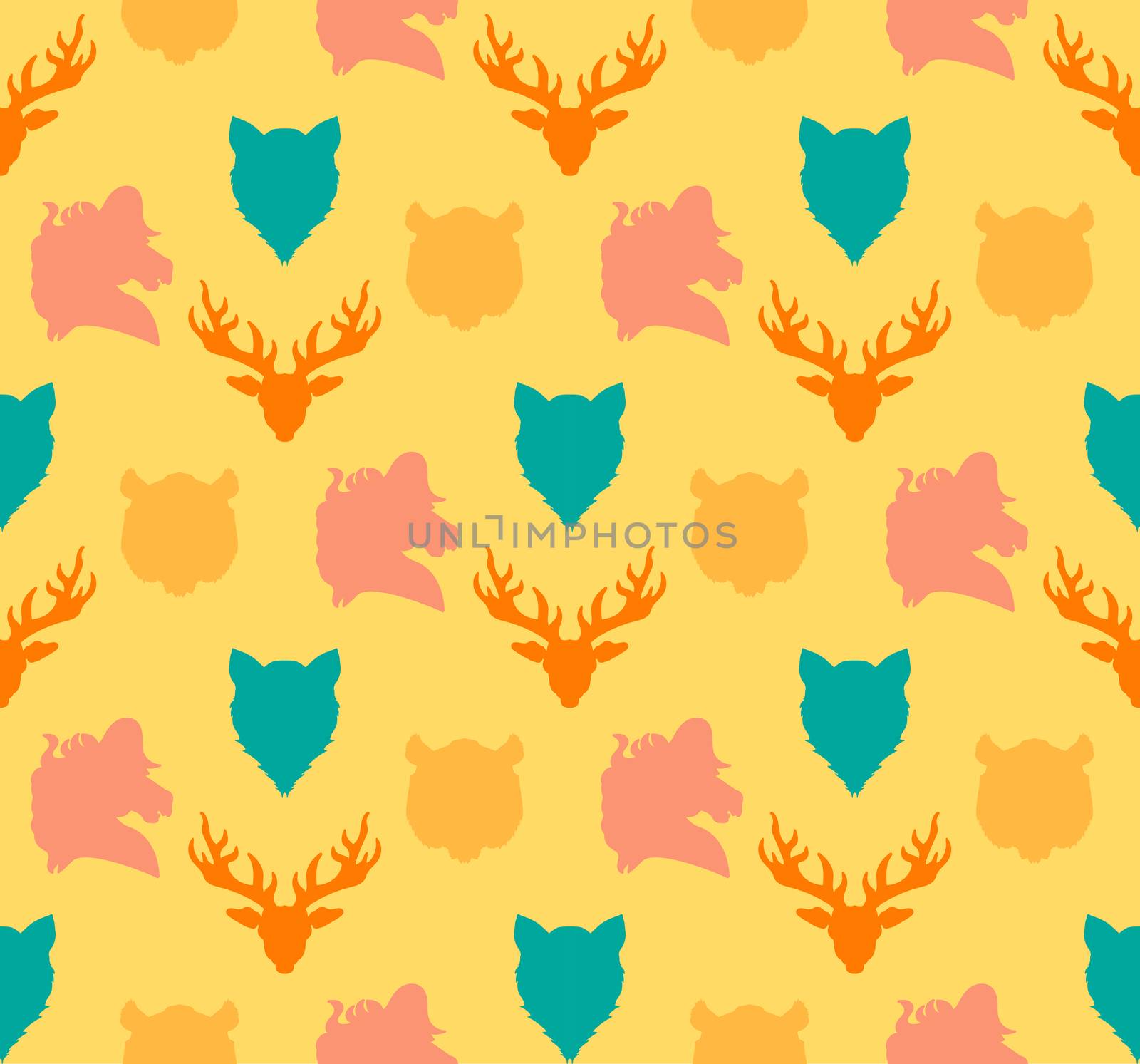 Wildlife seamless pattern by barsrsind