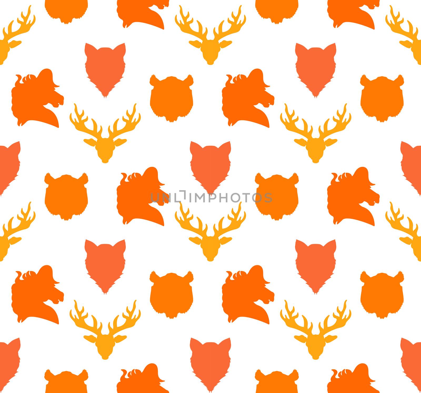 Wildlife seamless pattern by barsrsind