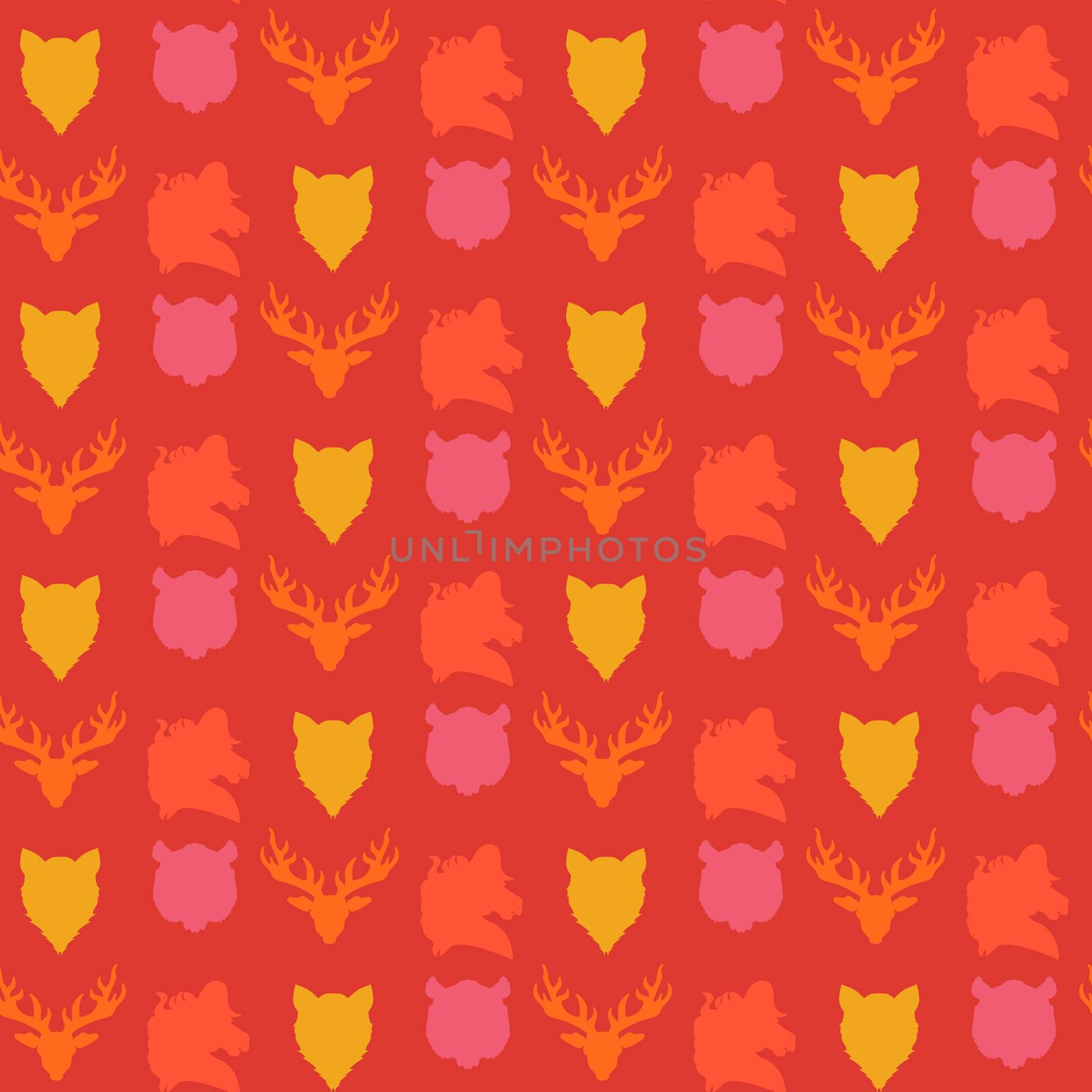 Wildlife seamless pattern by barsrsind