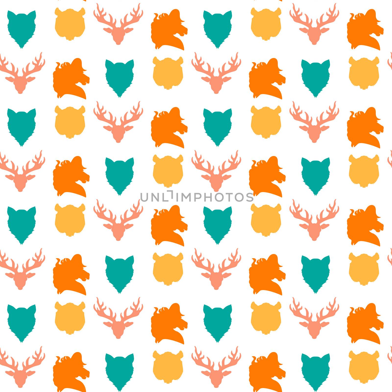 Wildlife seamless pattern by barsrsind