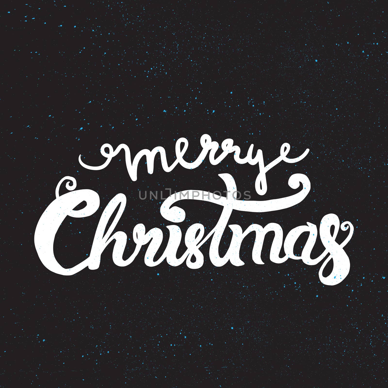 Merry Christmas Hand Drawn Lettering. Happy New Year illustration. Xmas Design Label Elements for holiday invitation, greeting, card and headline, title, sticker, emblem, print, magnet. Vector