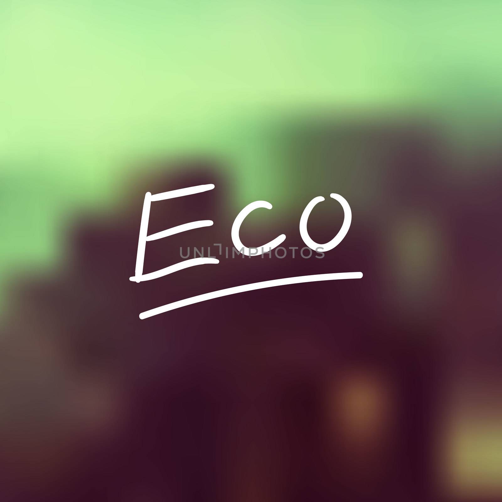 Hand drawn ecology and 100 percents natural lettering. Isolated grunge sticker or nature icon of quality for banner, web, card, print. Eco design. Vector