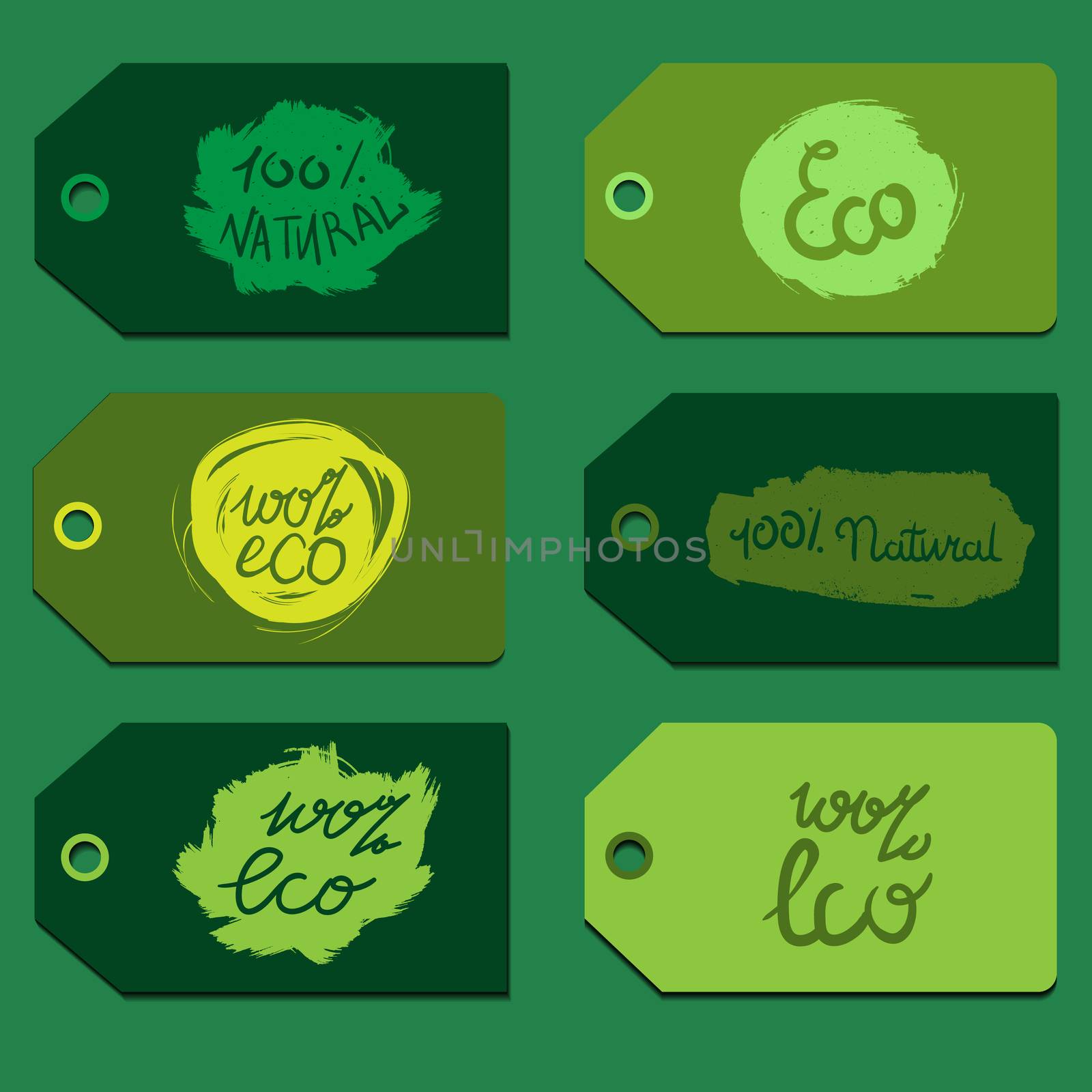 Hand drawn ecology and 100 percents natural lettering. Isolated grunge sticker or nature icon of quality for banner, web, card, print. Eco design. Vector