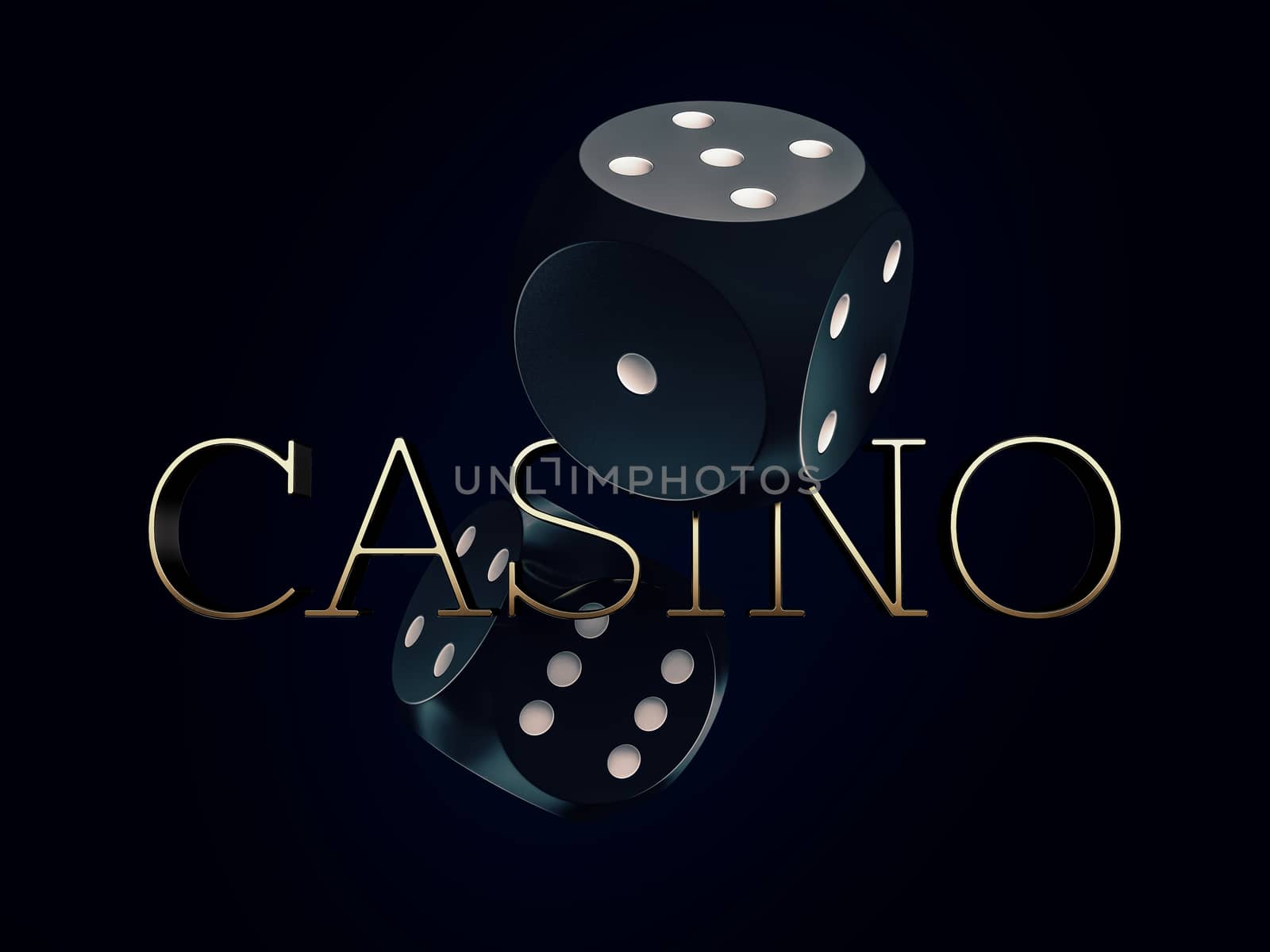 Two dices casino gambling template concept., clipping path included by tussik