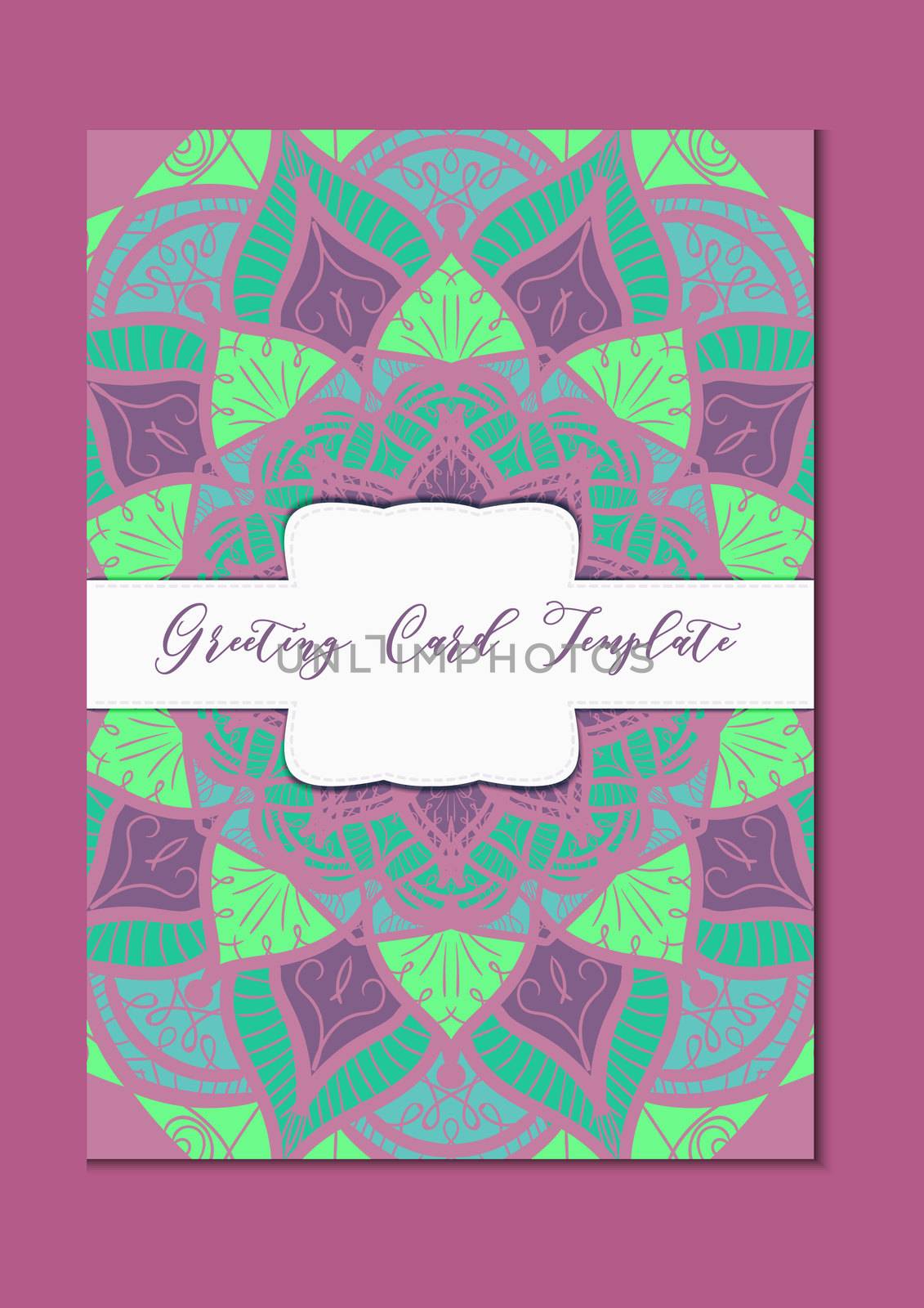 Mandala vintage template card by barsrsind