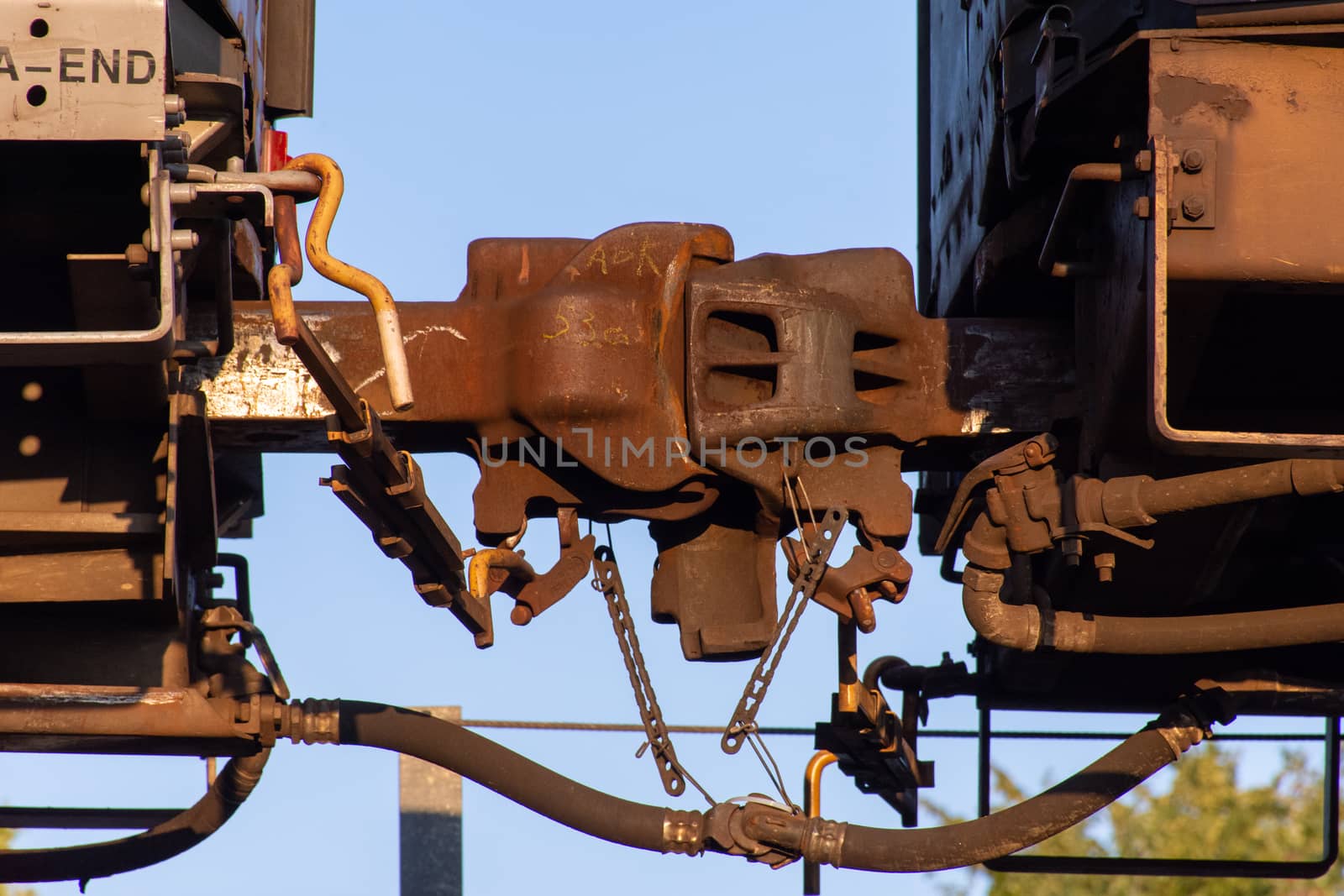 Close up of train wheels and break system in motion on track on  by kingmaphotos