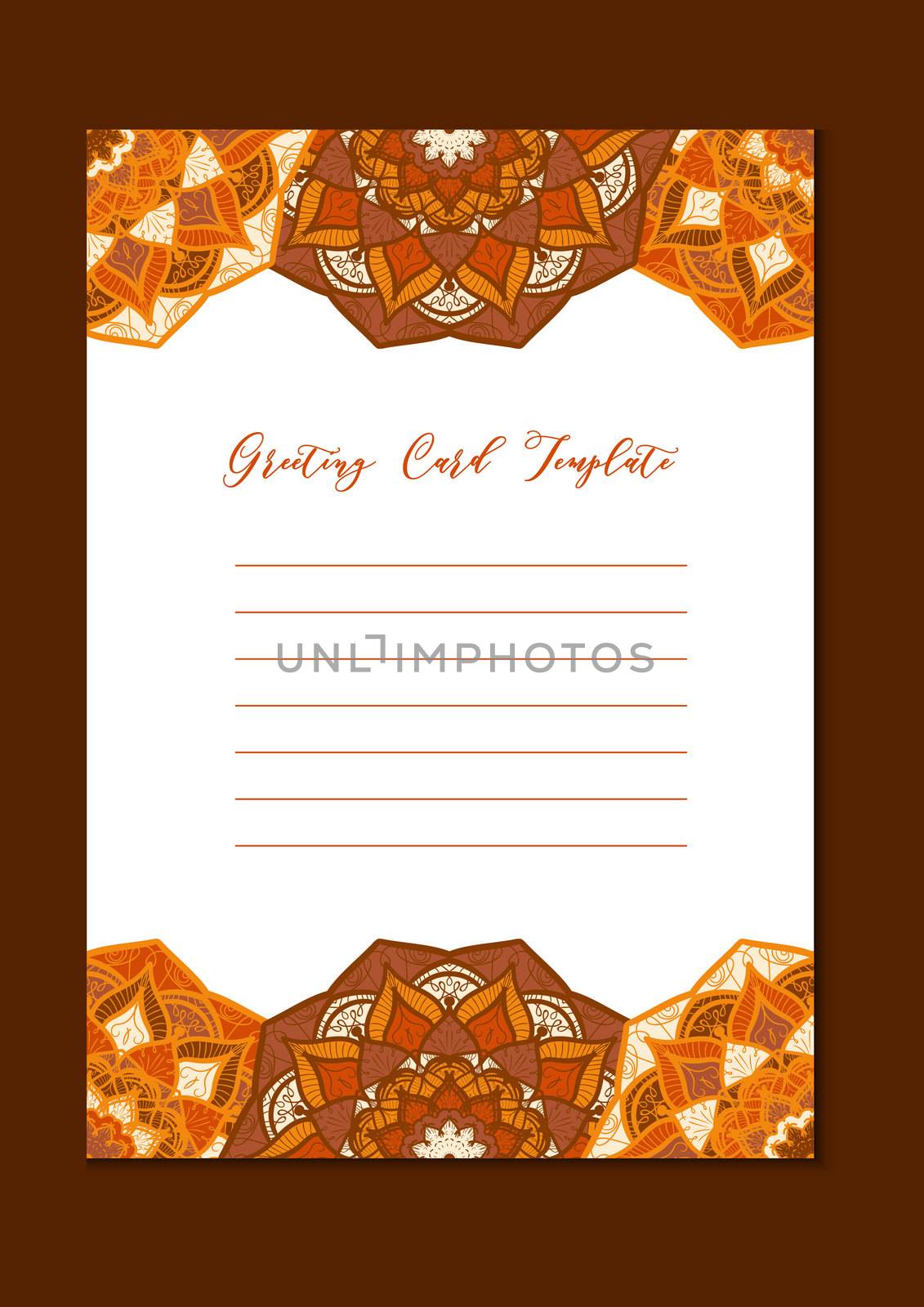 Mandala vintage template card by barsrsind