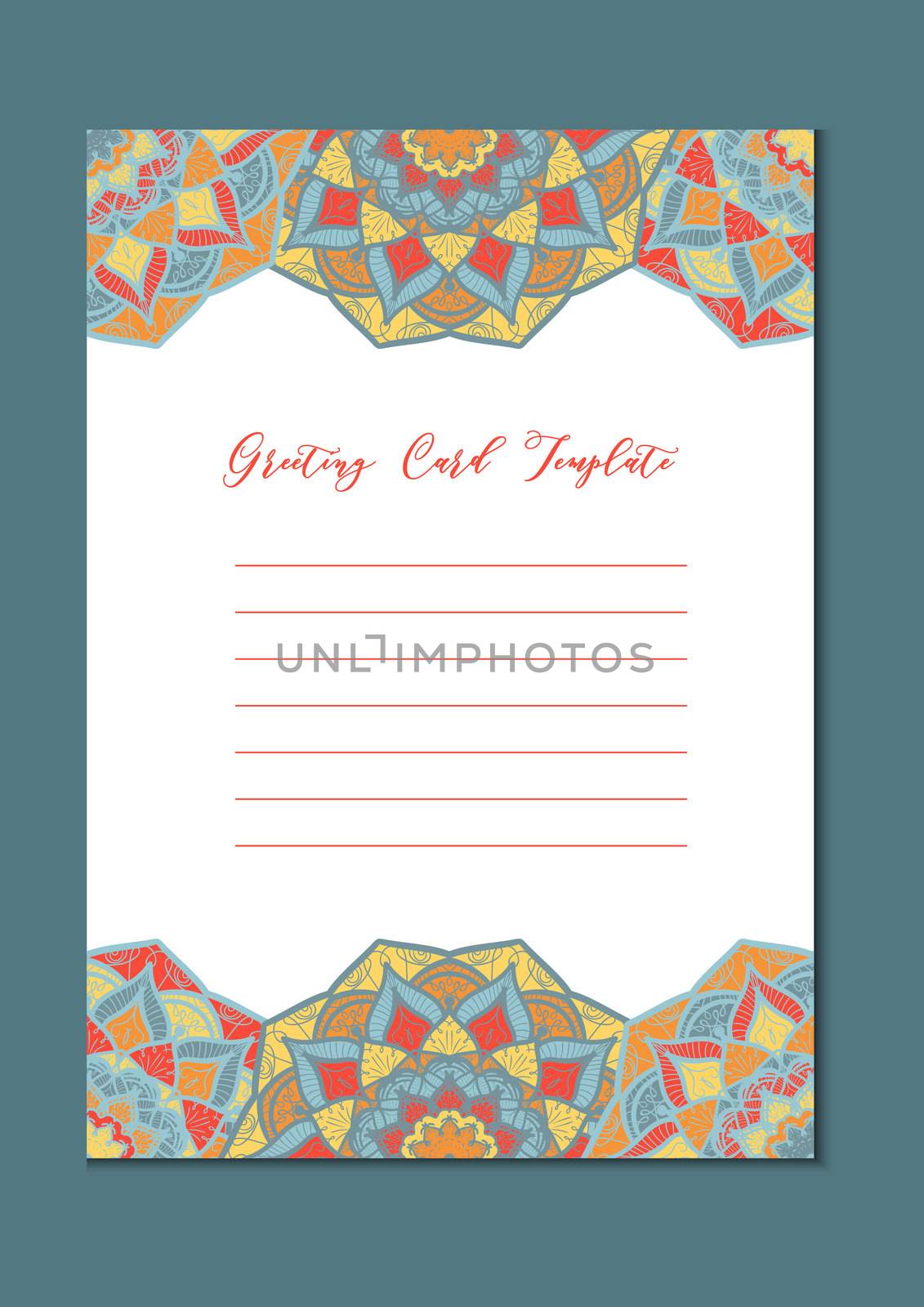 Mandala vintage template card by barsrsind