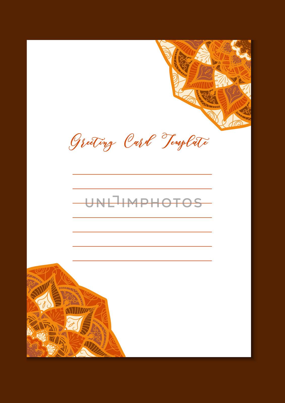 Mandala vintage template card by barsrsind