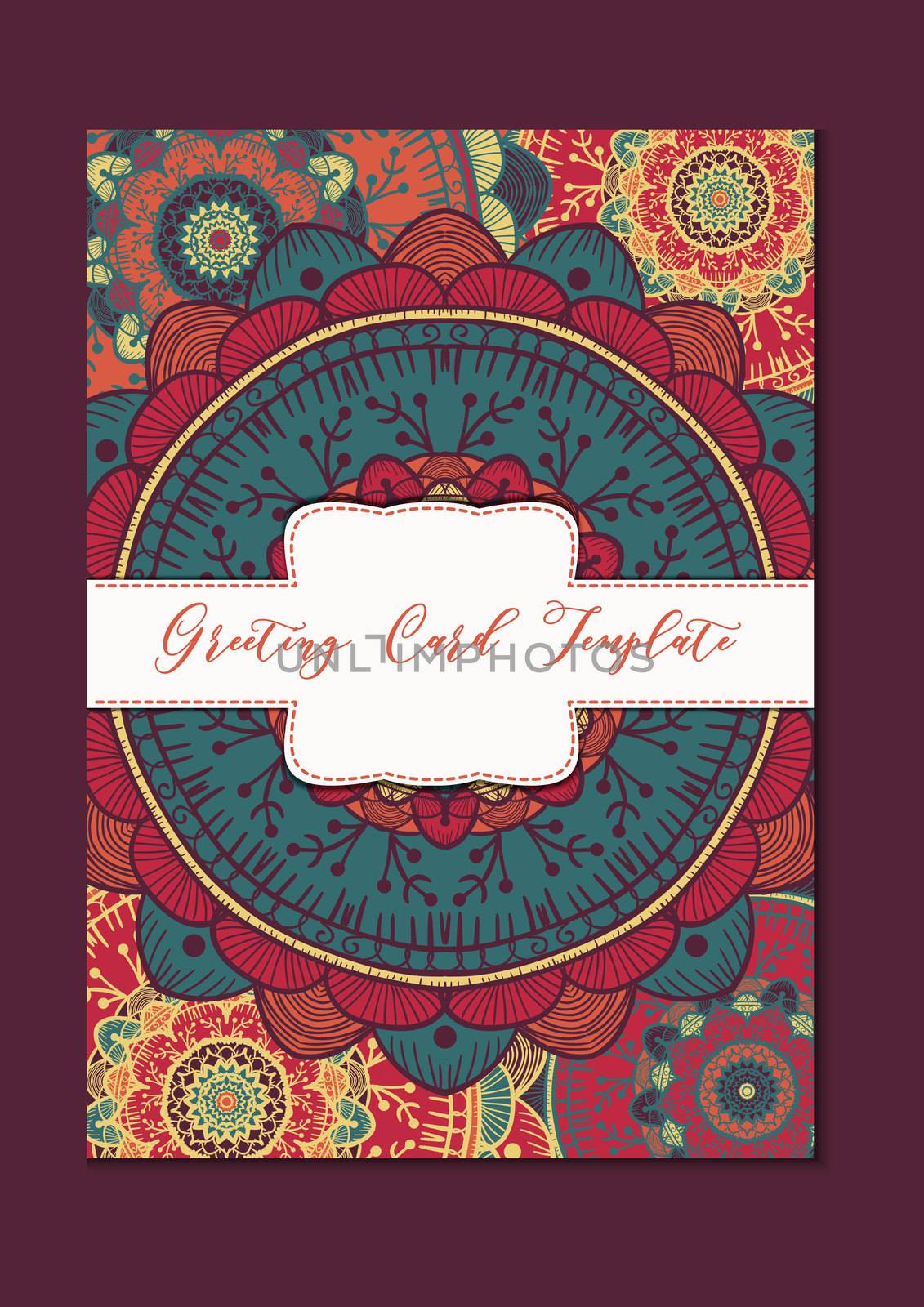 Mandala vintage template card by barsrsind