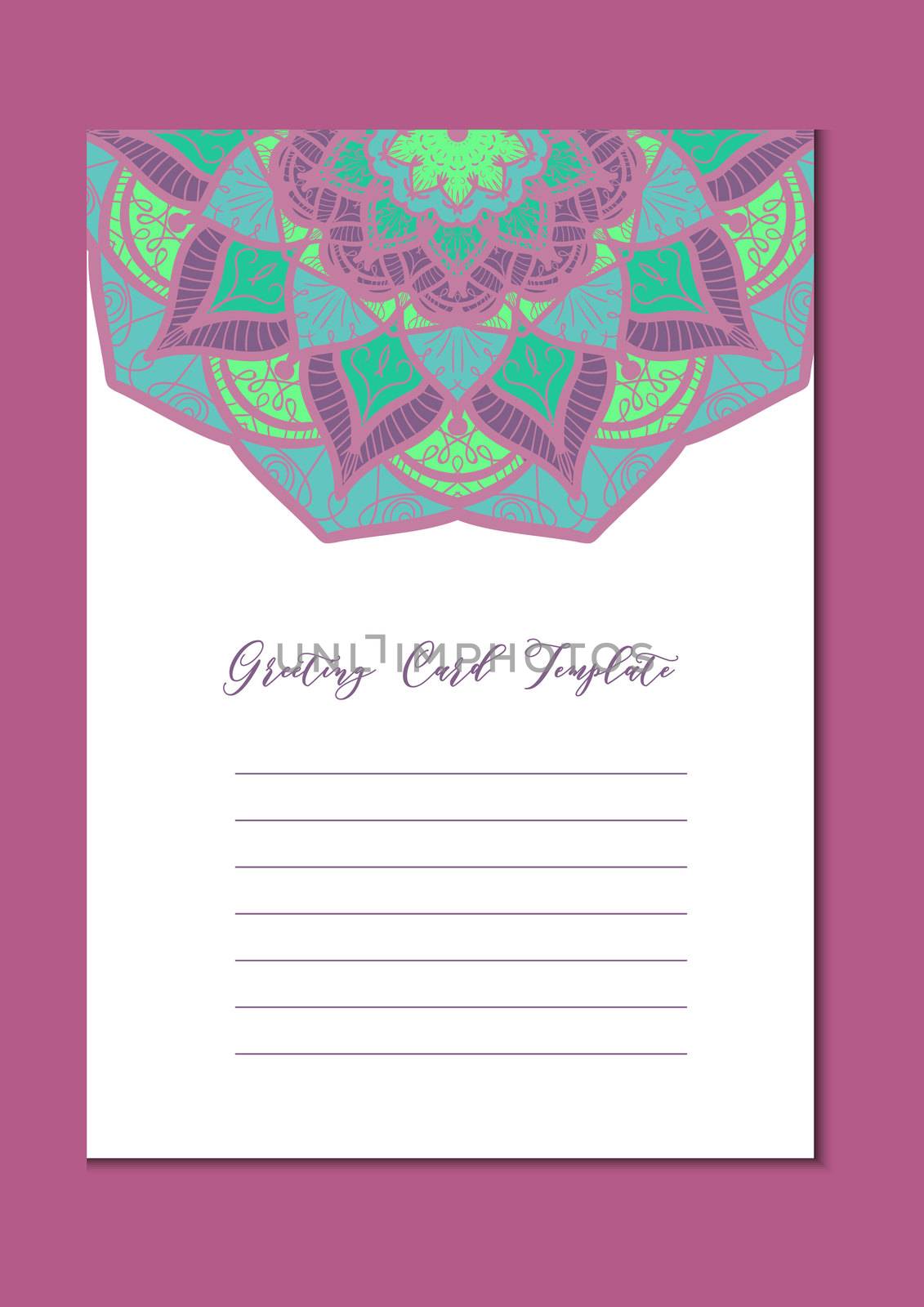 Mandala vintage template card by barsrsind