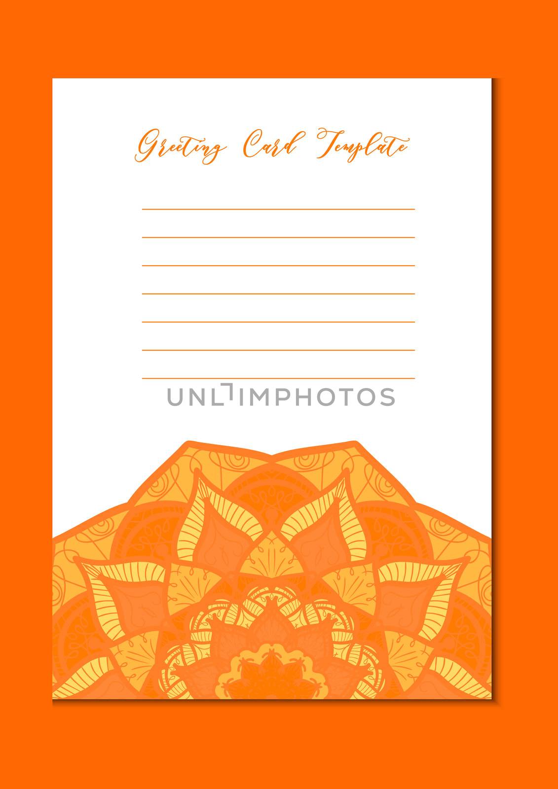 Mandala vintage template card by barsrsind