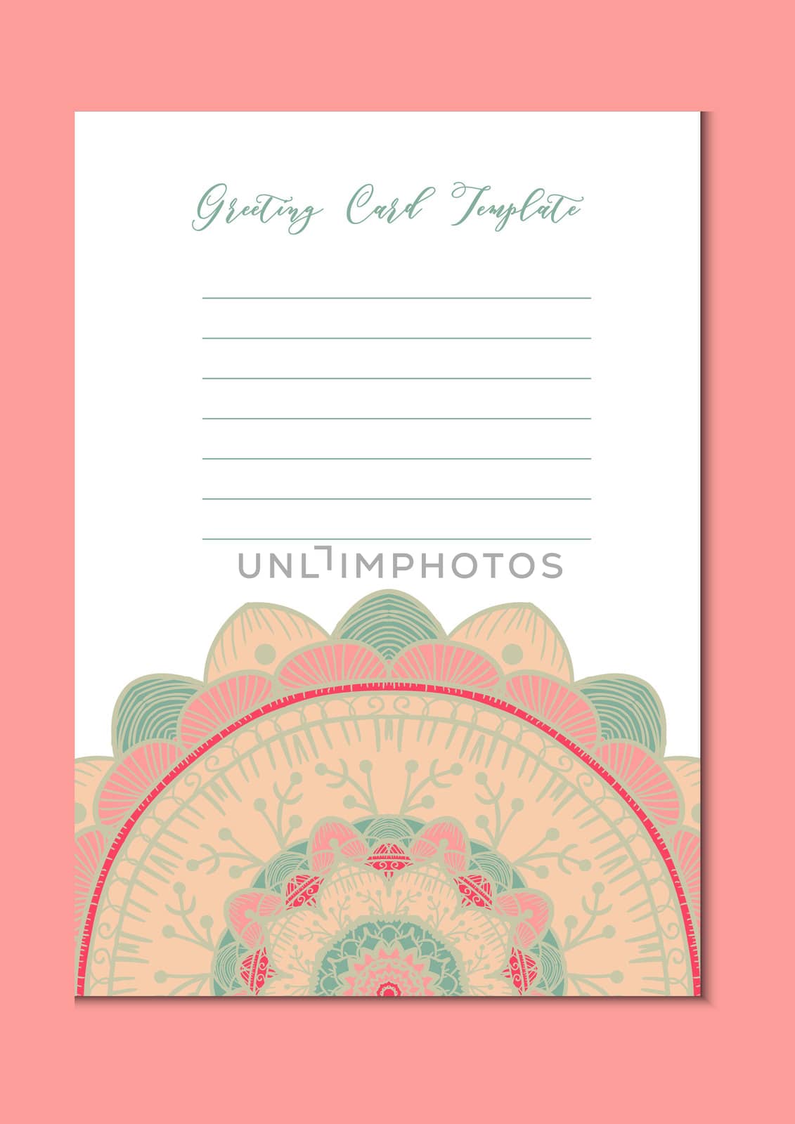 Mandala vintage template card by barsrsind