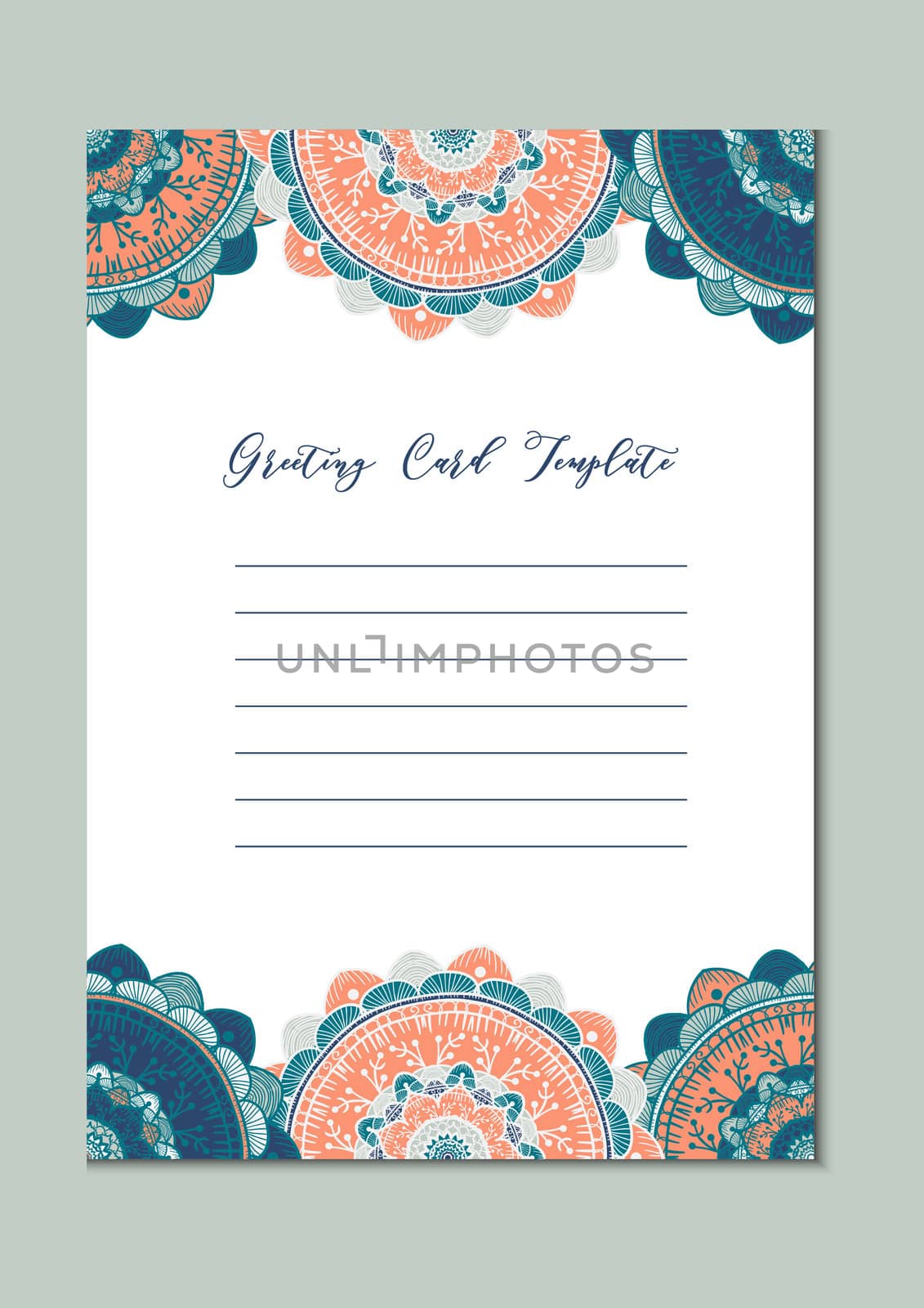 Mandala vintage template card by barsrsind