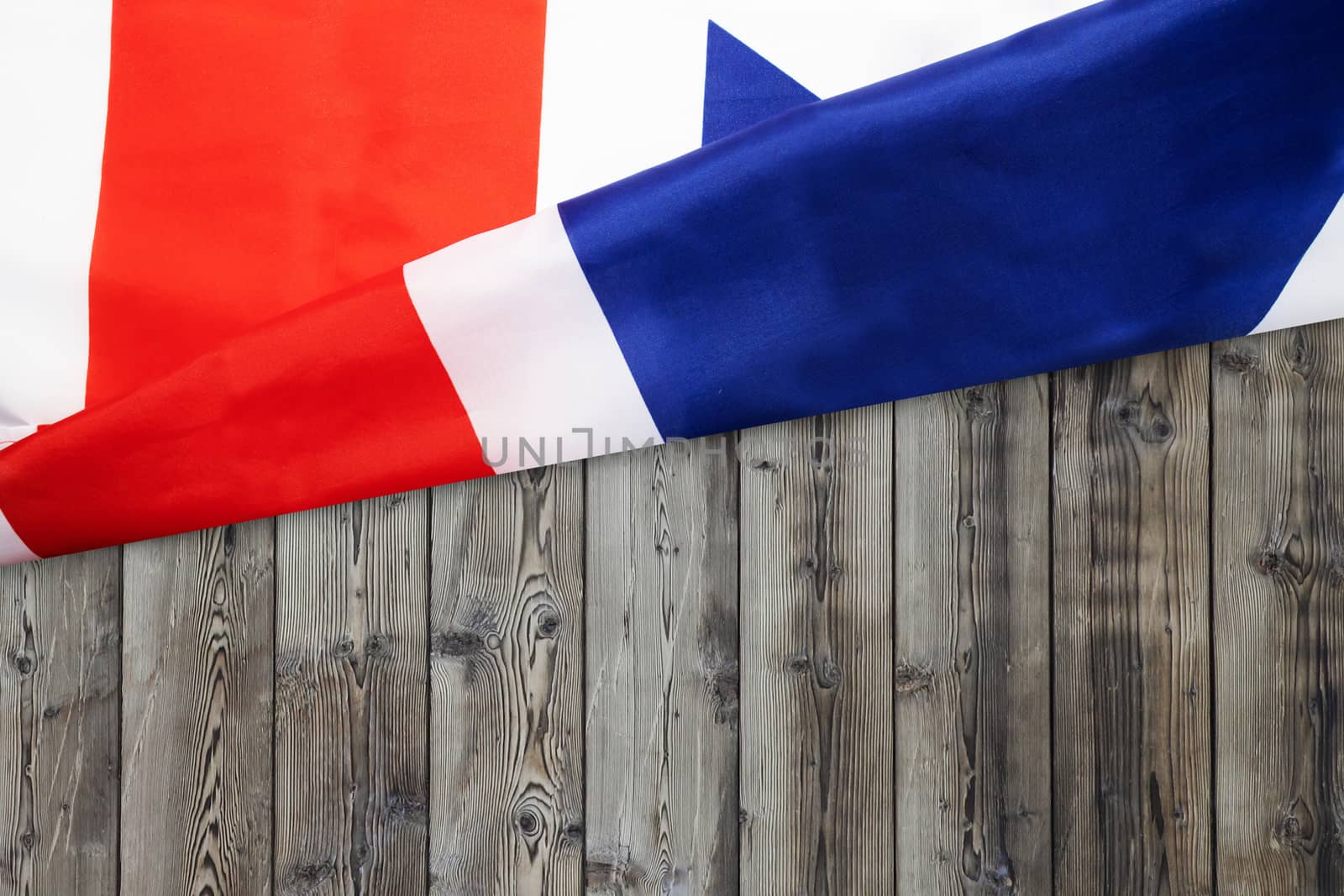 rippled uk  flag on wooden background