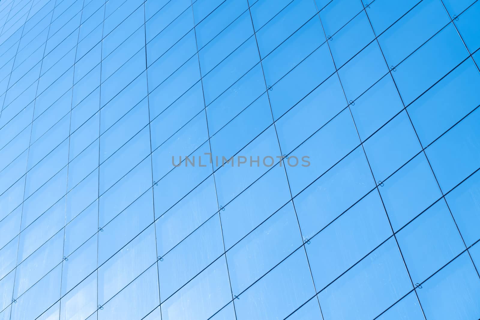 background of office building blue glass window