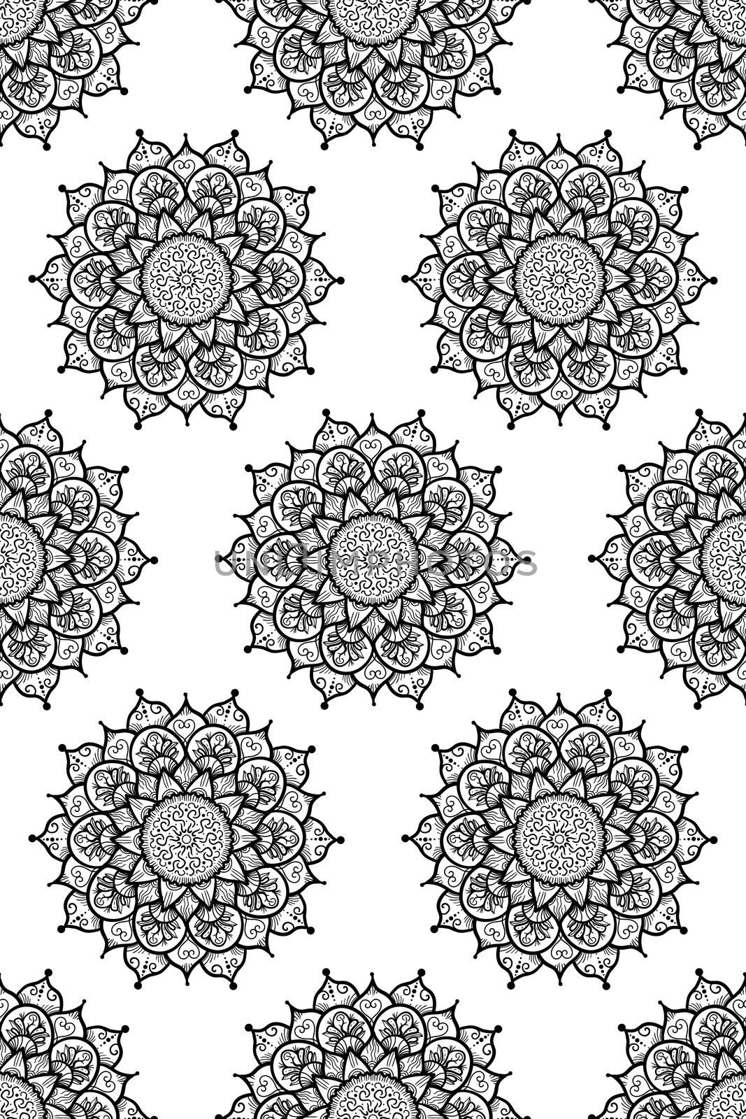 Mandala Seamless Pattern by barsrsind