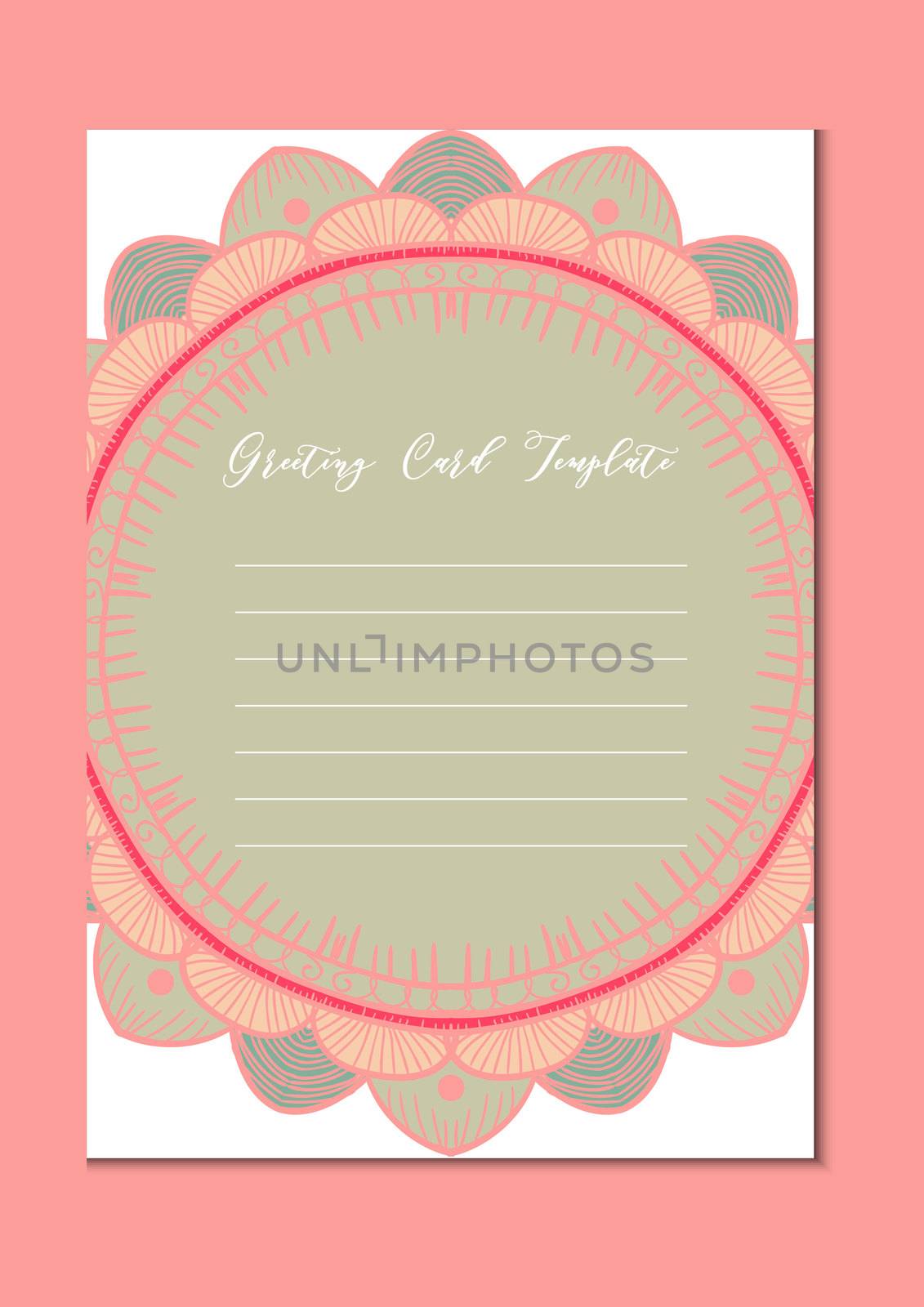 Mandala vintage template card by barsrsind