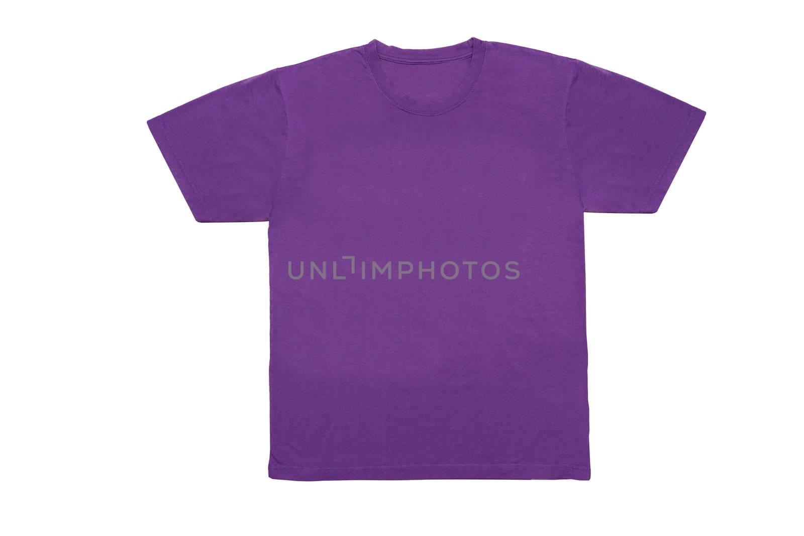 Isolated  Blank Purple  T-Shirt Template For Mock-Up Graphic by Charnsitr