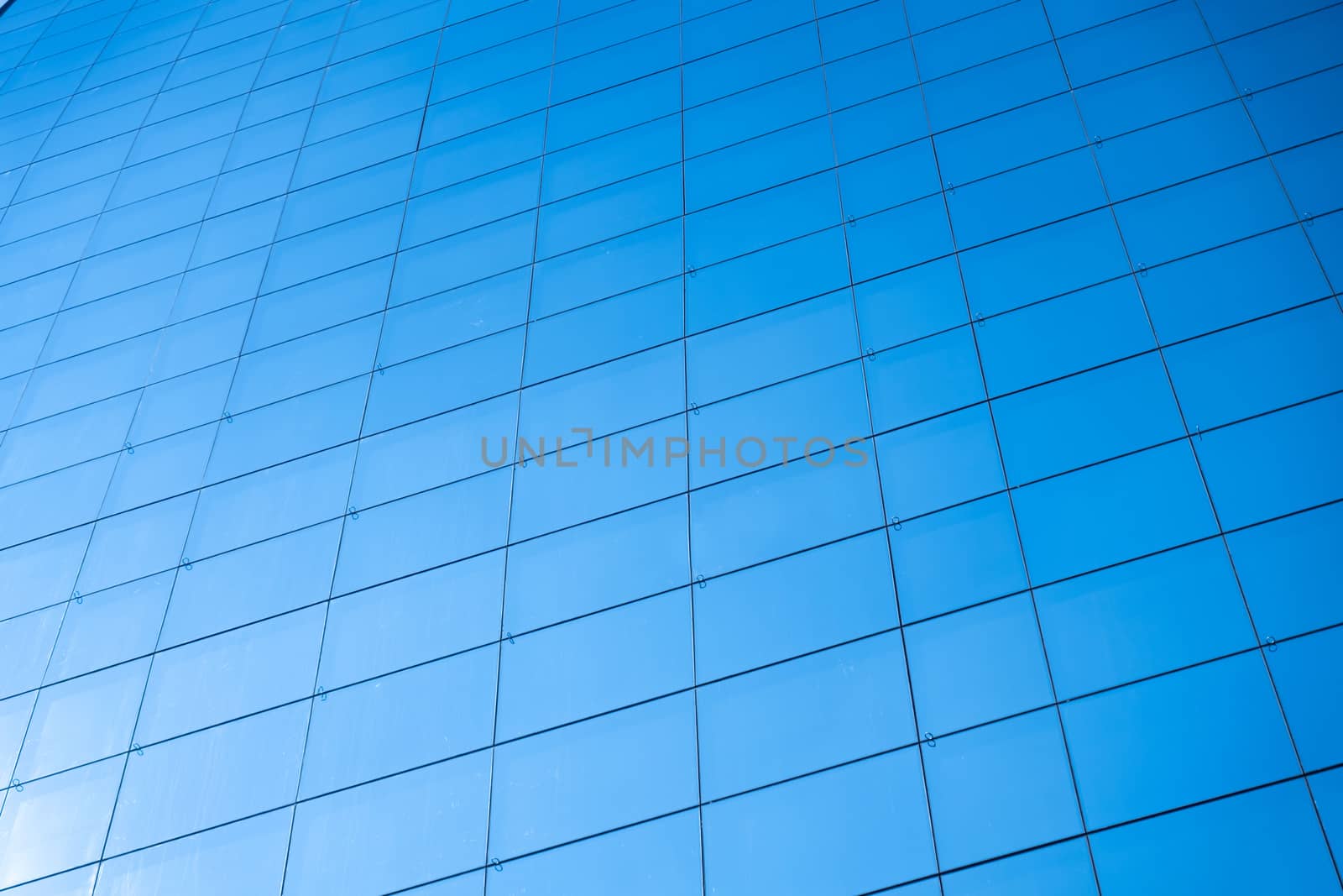 background of office building blue glass window