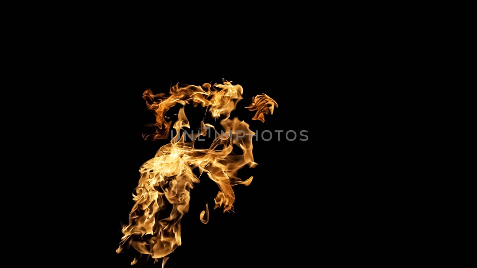 Fire flames on black background. fire on black background isolated. fire patterns