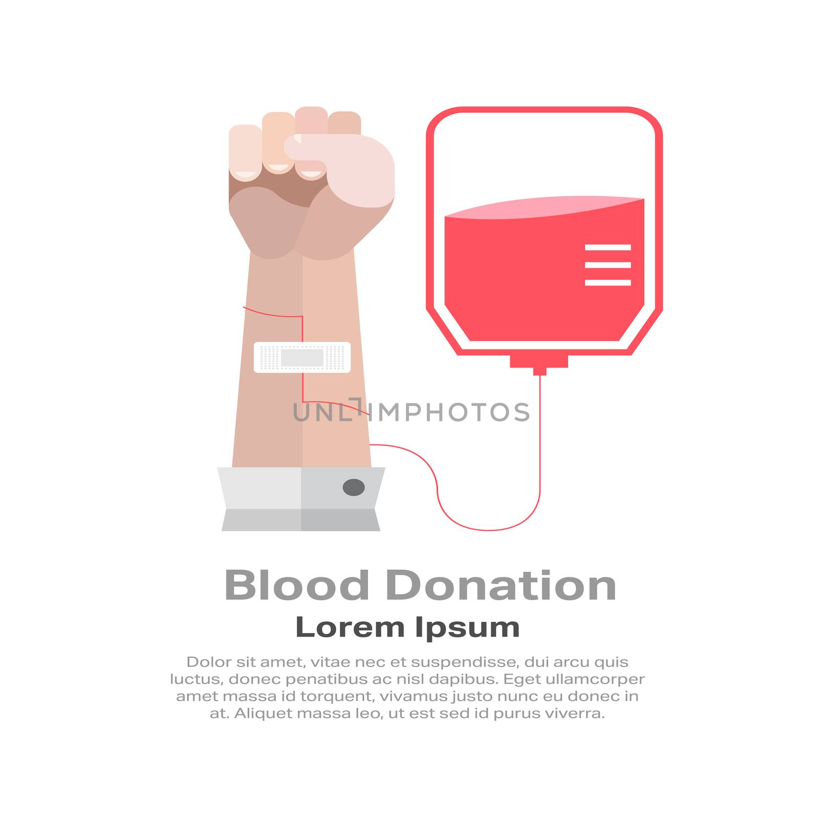 Digitally generated blood donation vector