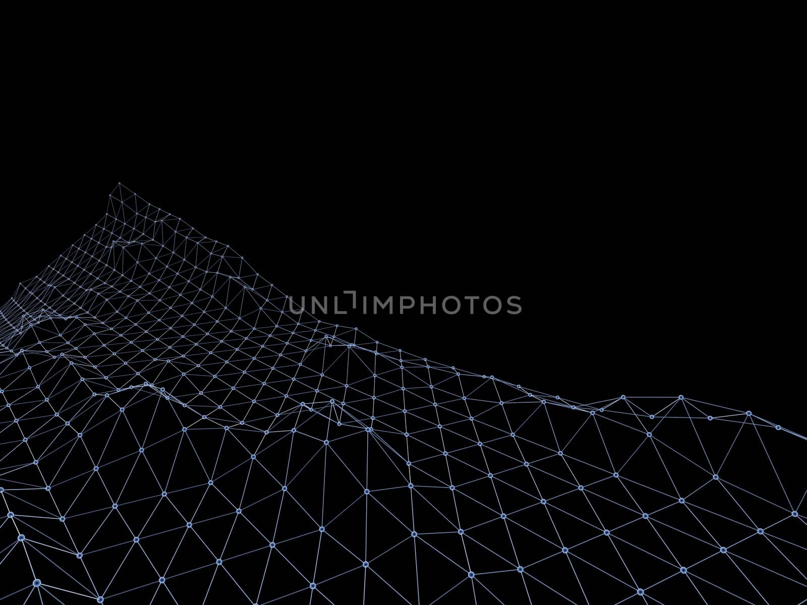 Abstract 3d plexus background technology ,Blockchain Digital data , background particles and plexus connected lines. settings. 3D rendering.