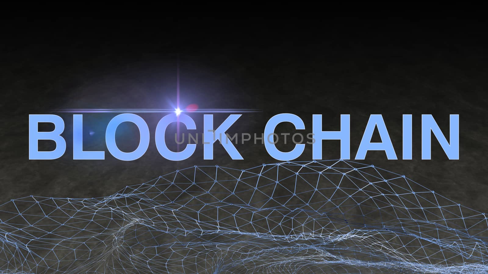 3D blockchain digital network ,concept by nanny