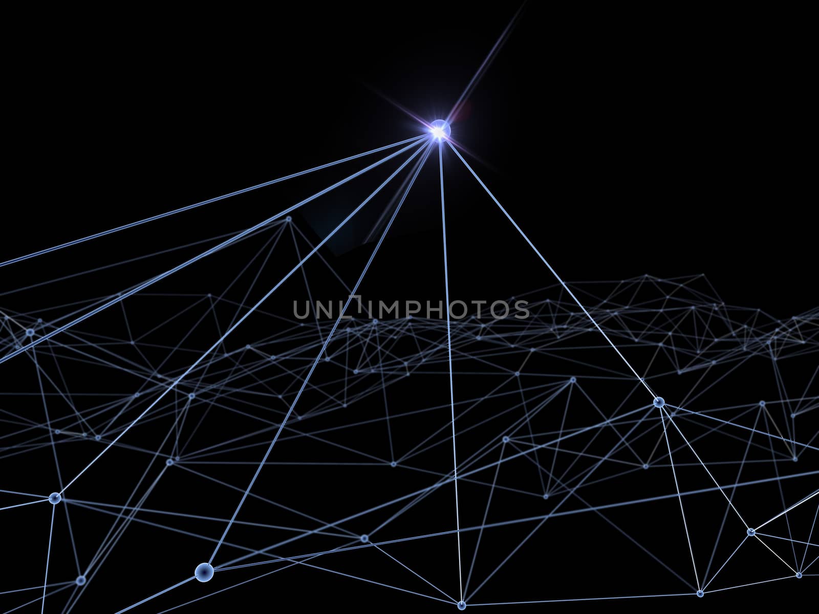 Abstract 3d plexus background technology ,Blockchain Digital data , background particles and plexus connected lines. settings. 3D rendering. by nanny