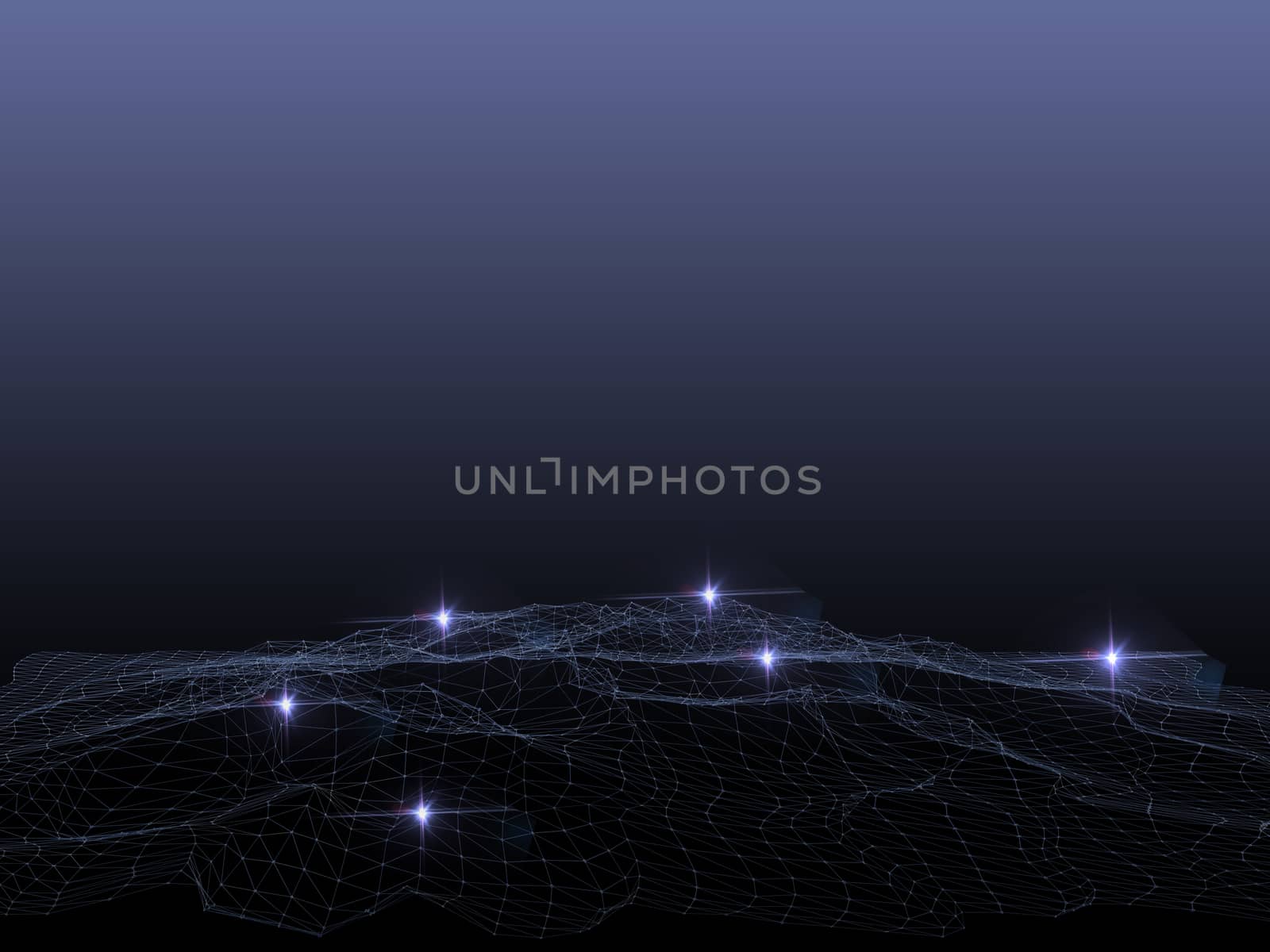 Abstract 3d plexus background technology ,Blockchain Digital data , background particles and plexus connected lines. settings. 3D rendering. by nanny